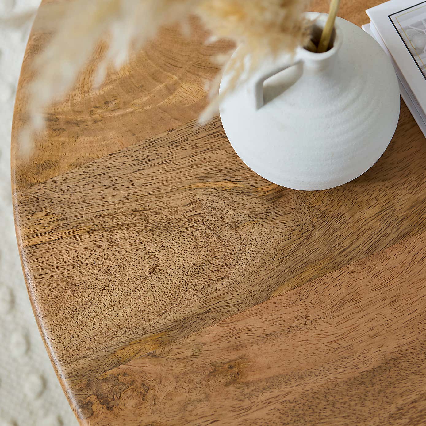 Khari Round Coffee Table, Mango Wood