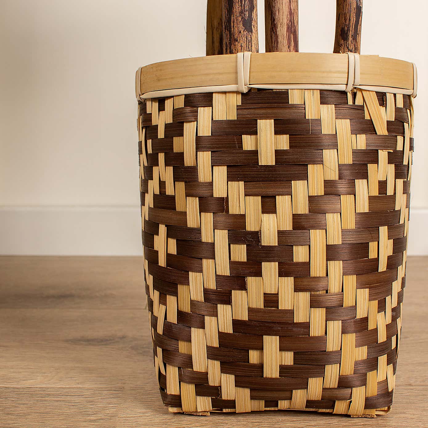 Artificial Fiddle Leaf Fig in Bamboo Plant Pot