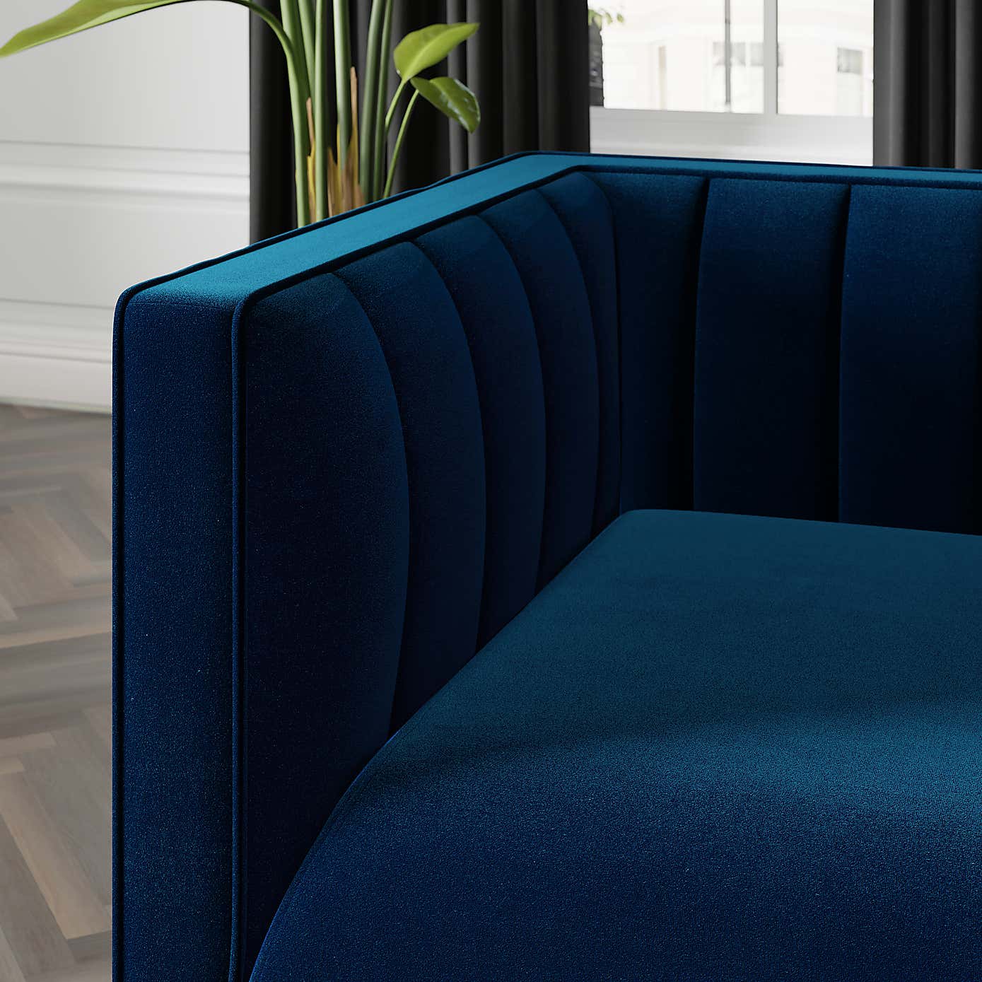 Bellamy Luxe Velvet Left Hand Corner Chaise