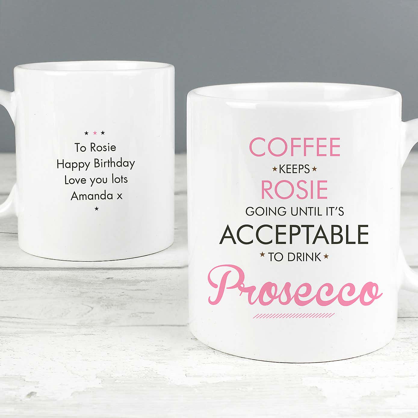 Personalised Acceptable to Drink Mug Pink