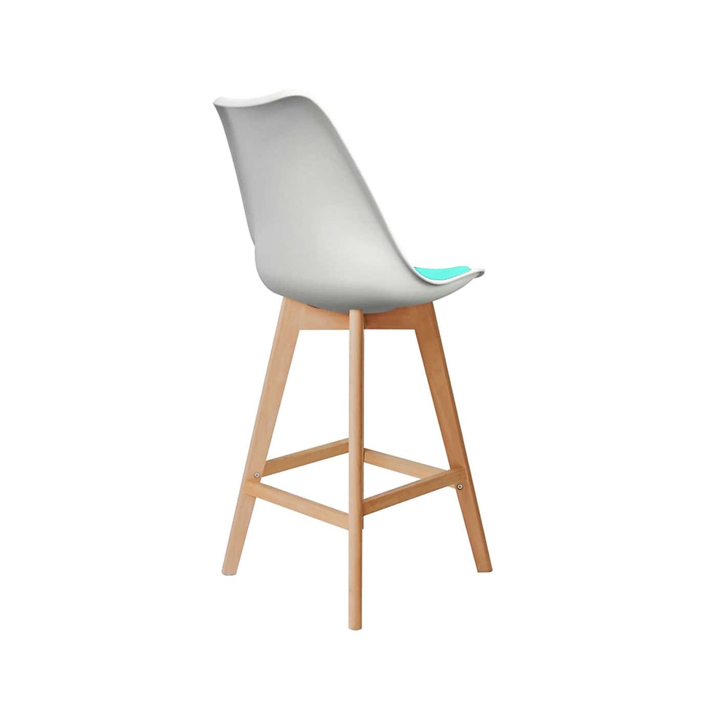 Fusion Living Soho White Plastic Bar Stool