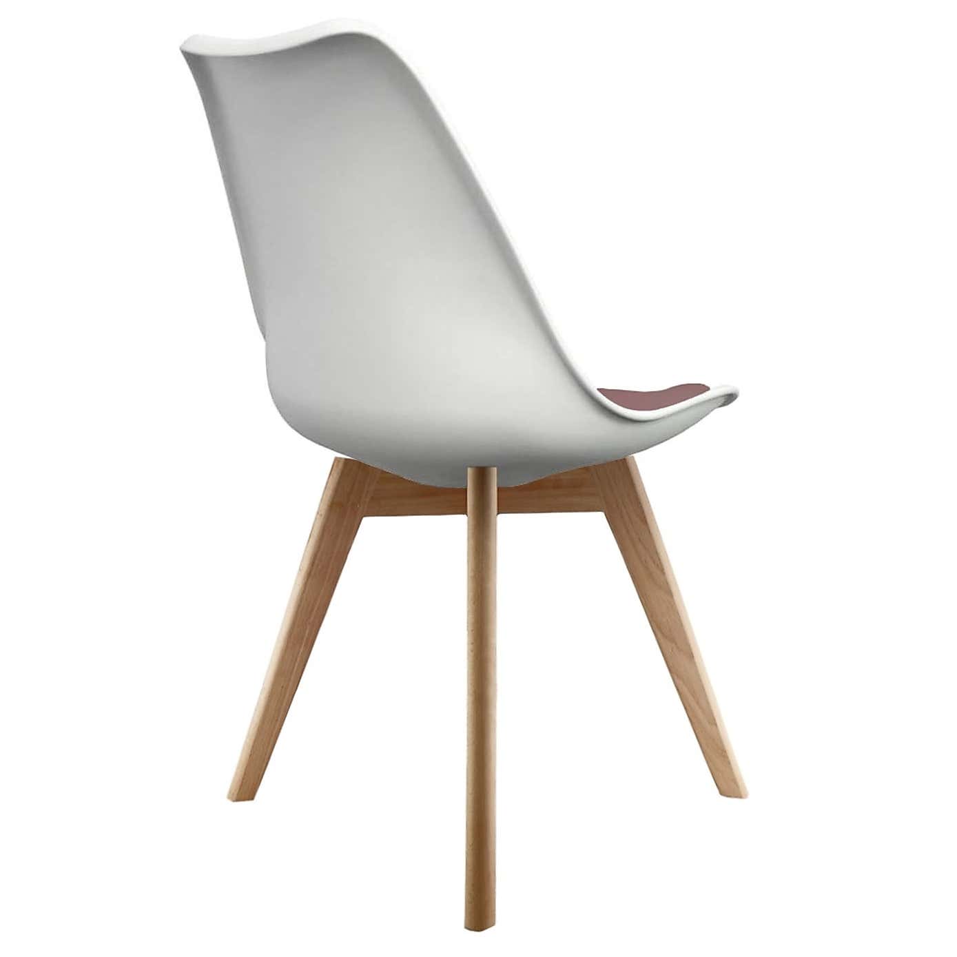 Fusion Living Soho White Plastic Dining Chair with Squared Legs