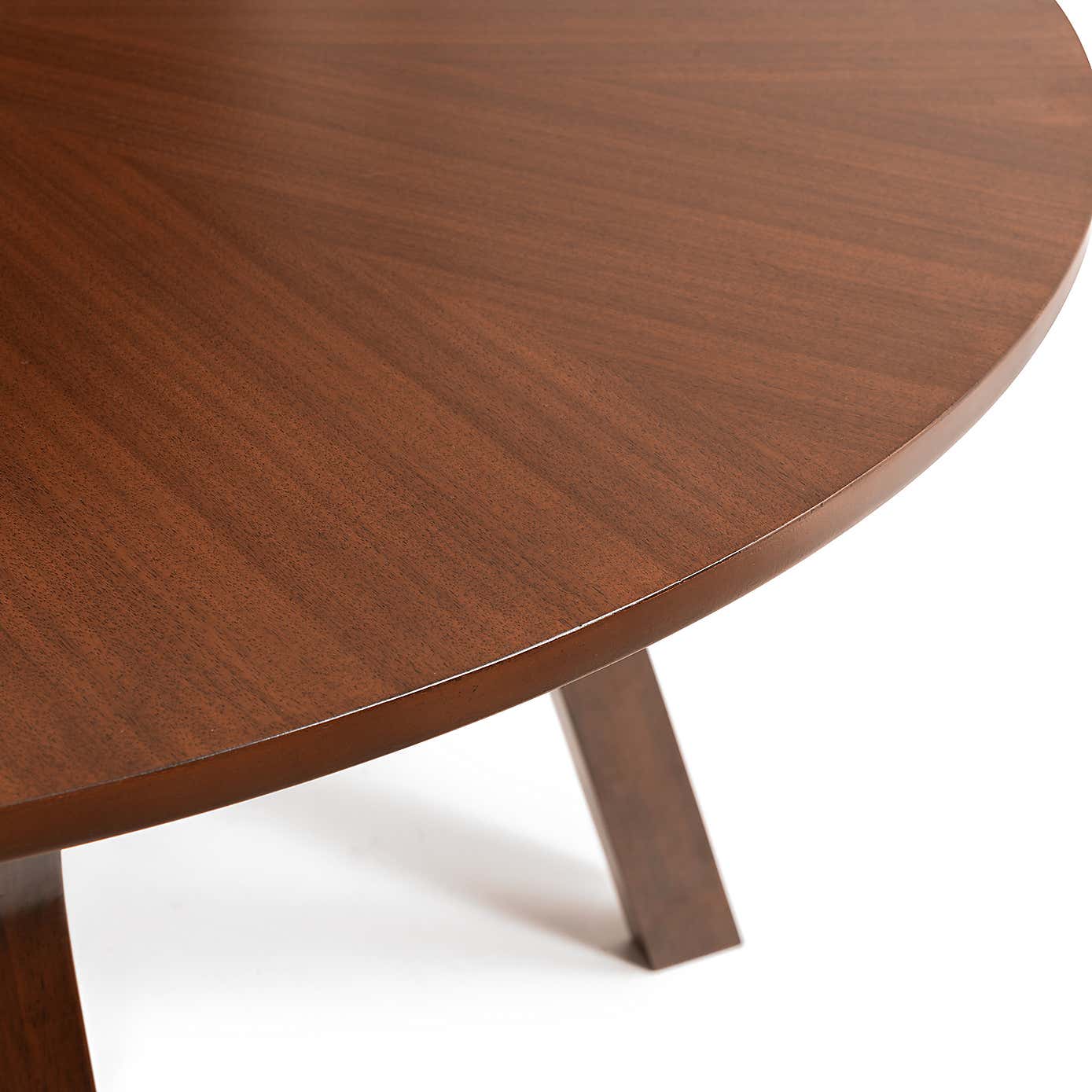 Huxley 4 Seater Round Dining Table, Walnut