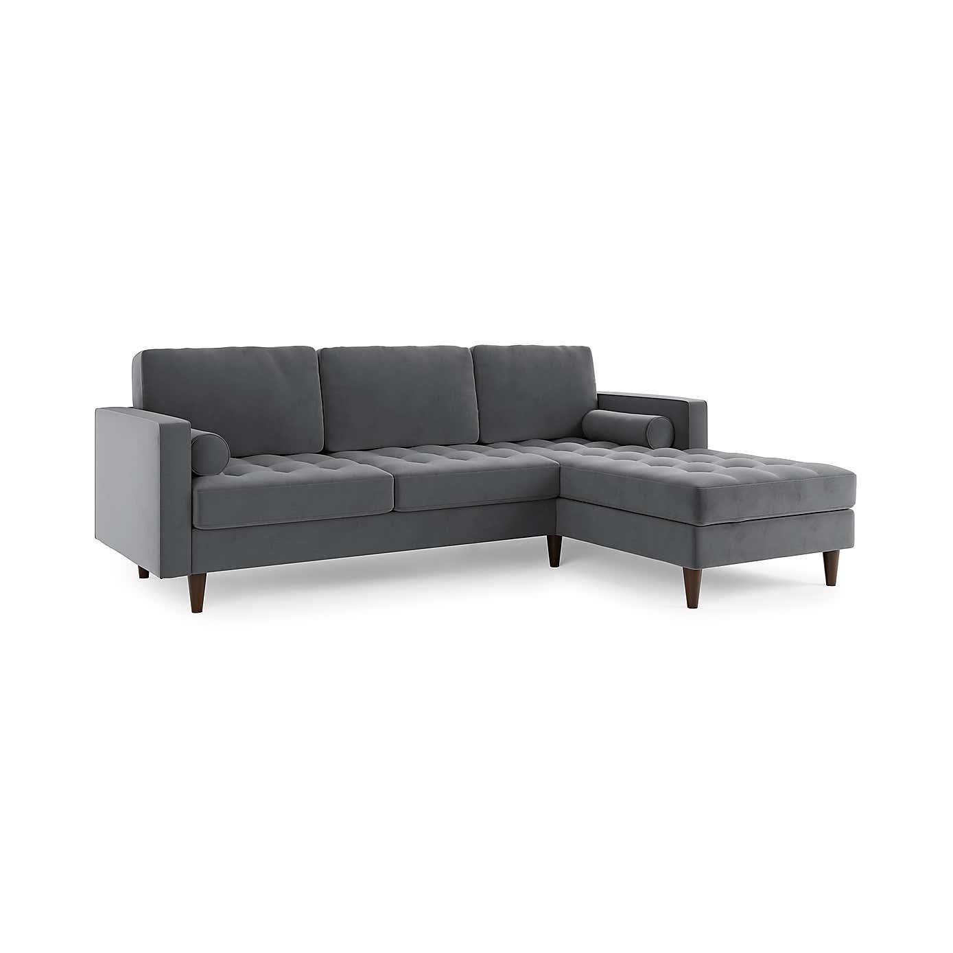 Zoe 4 Seater Corner Double Sofa Bed, Velvet