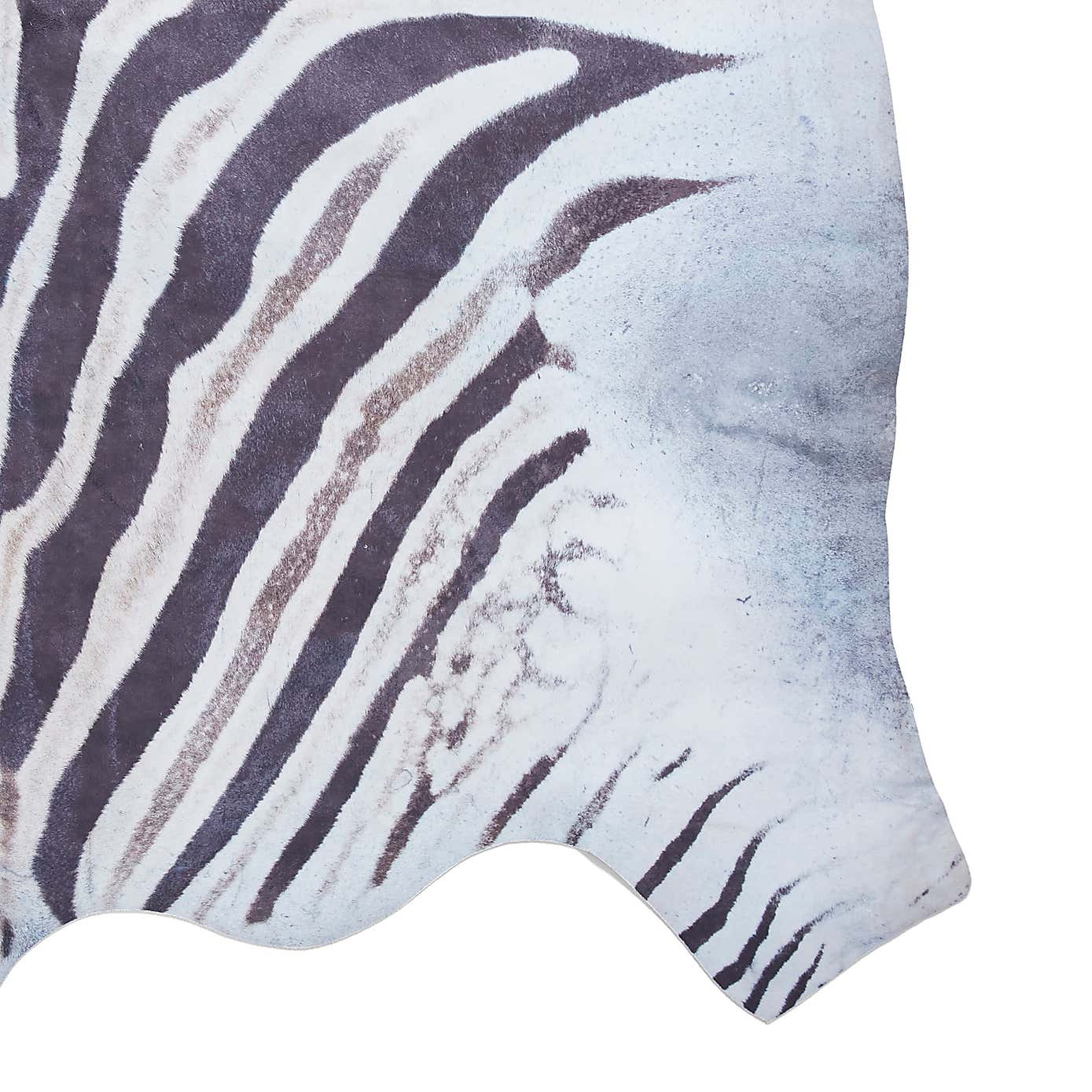 Faux Zebra Print Rug