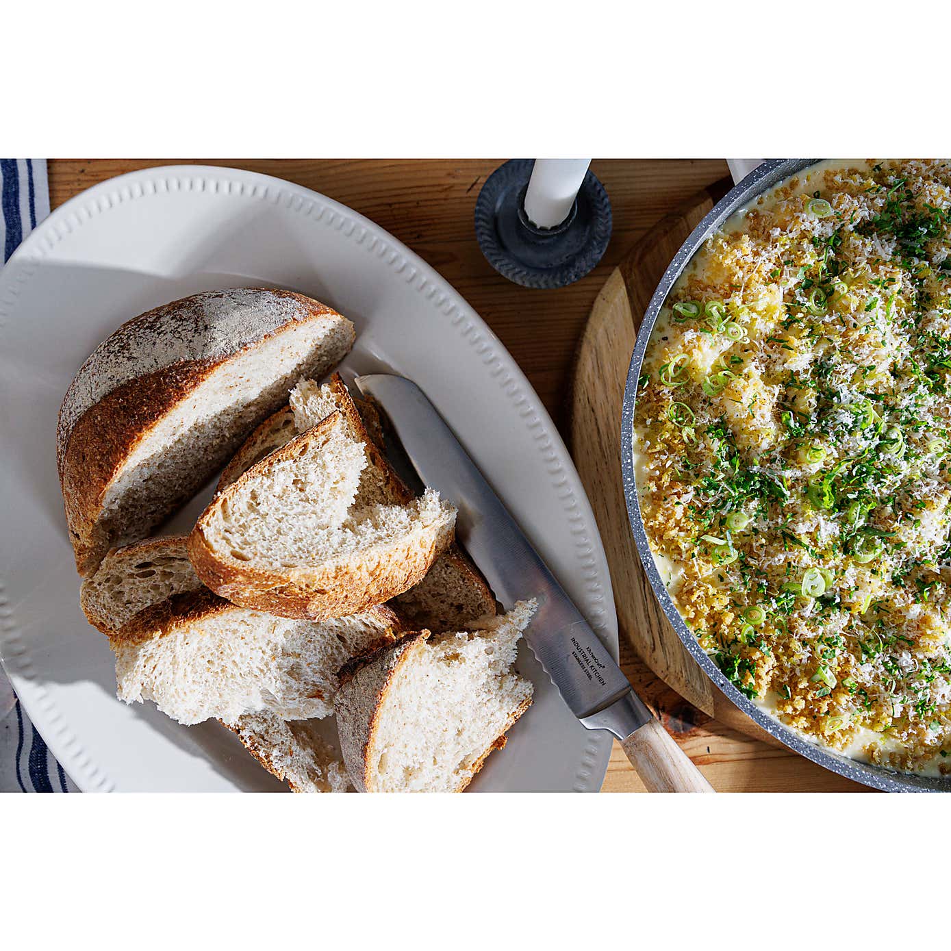 Mikasa Cranbourne White Stoneware Serving Platter