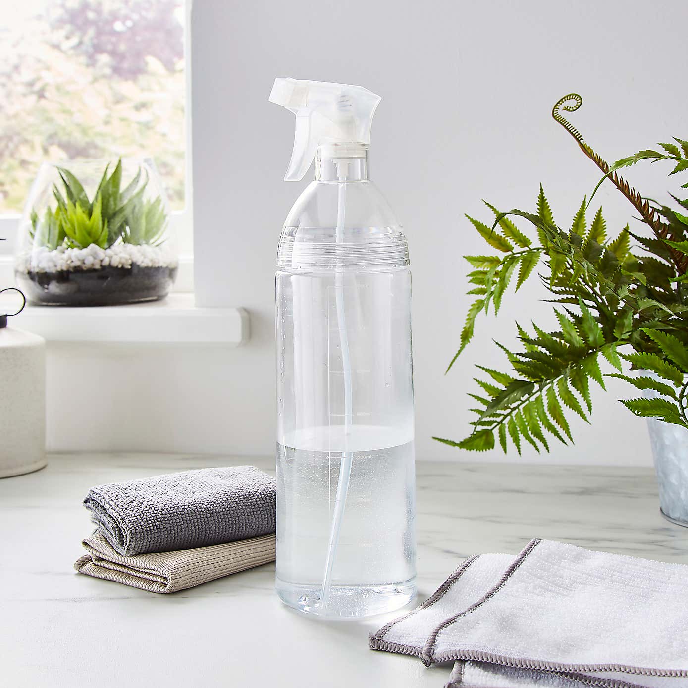 Spray Bottle and Cloth Set