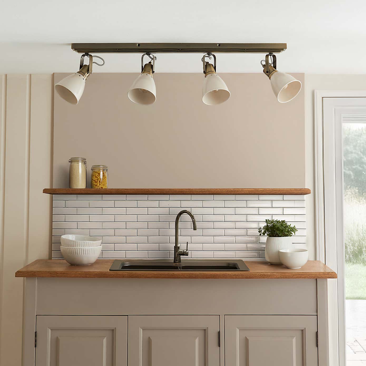 Miley Industrial 4 Light Adjustable Spotlight Bar