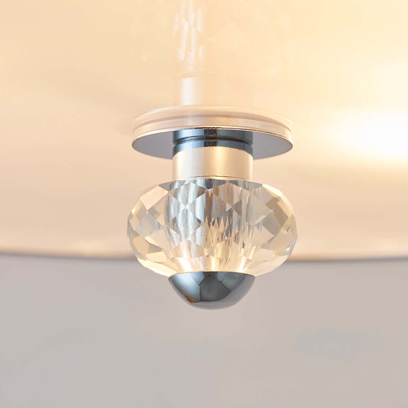 Crystal Hudson 3 Light Flush Ceiling Fitting