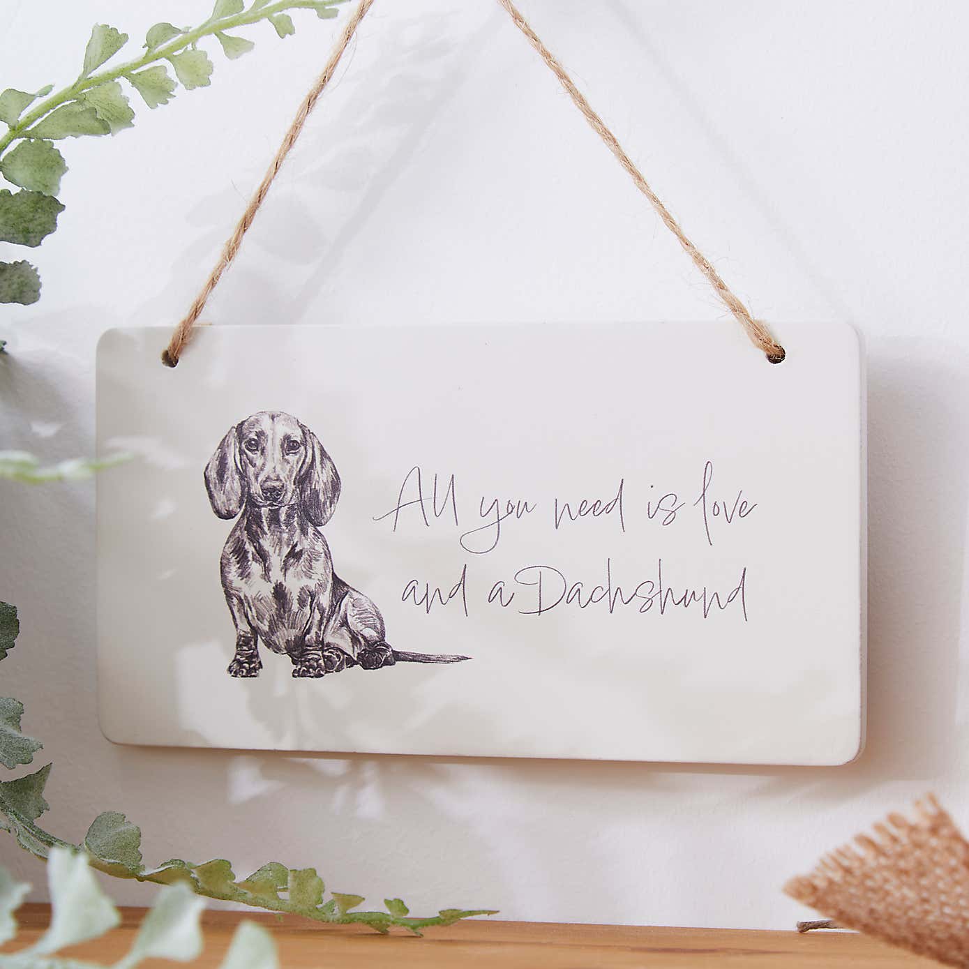 Churchgate Dachschund Hanging Plaque