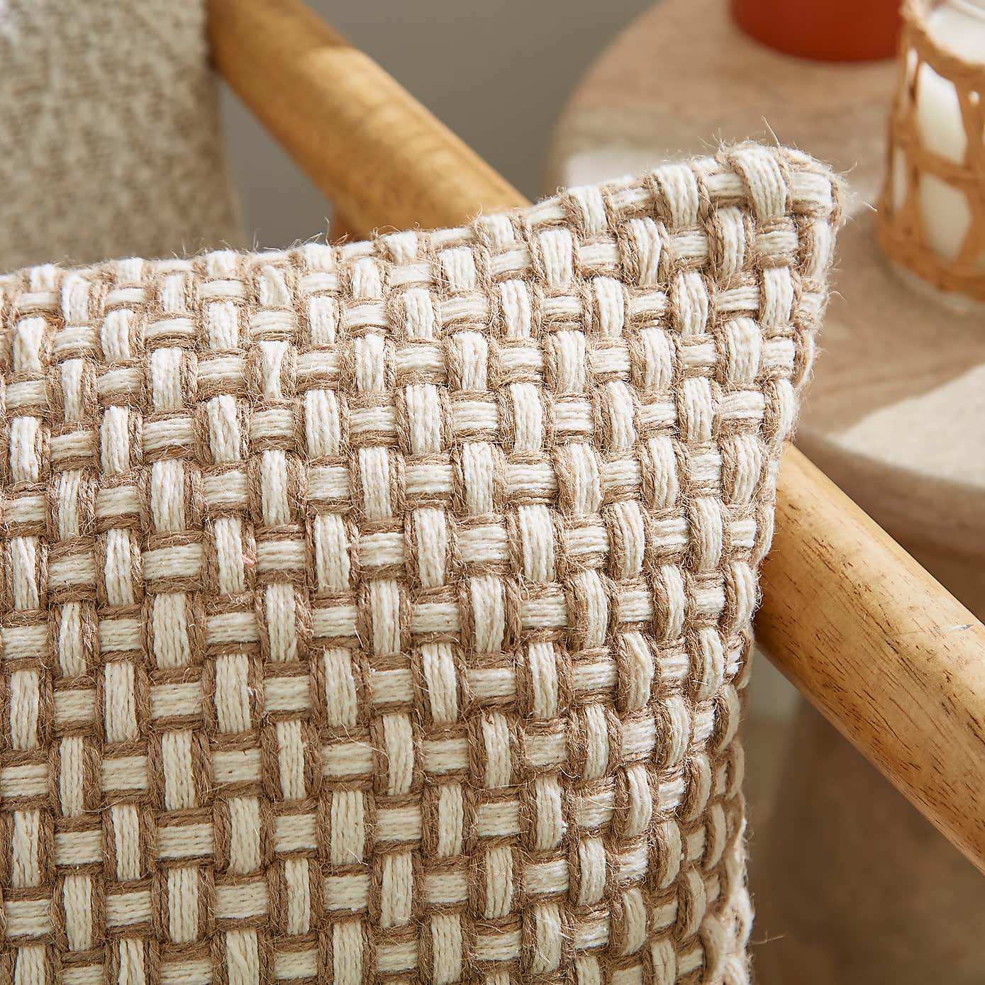Jute Natural Rectangle Cushion