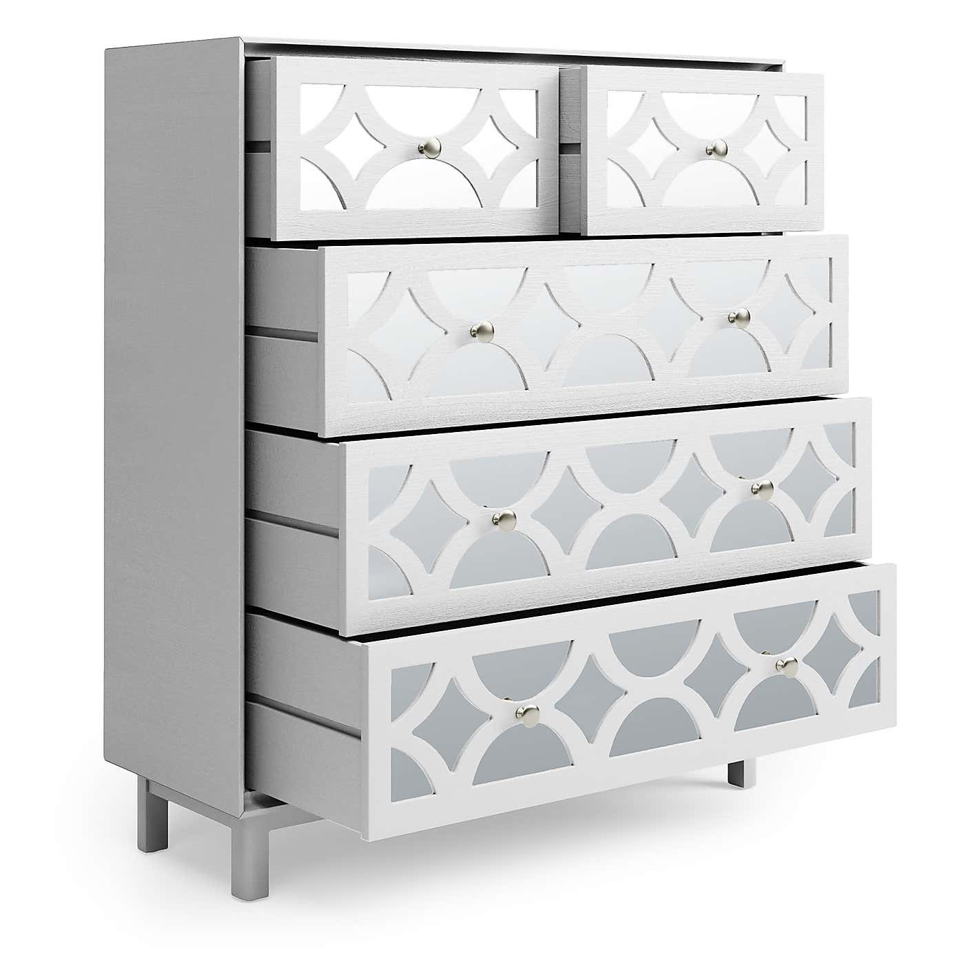 Delphi 5 Drawer Chest Grey