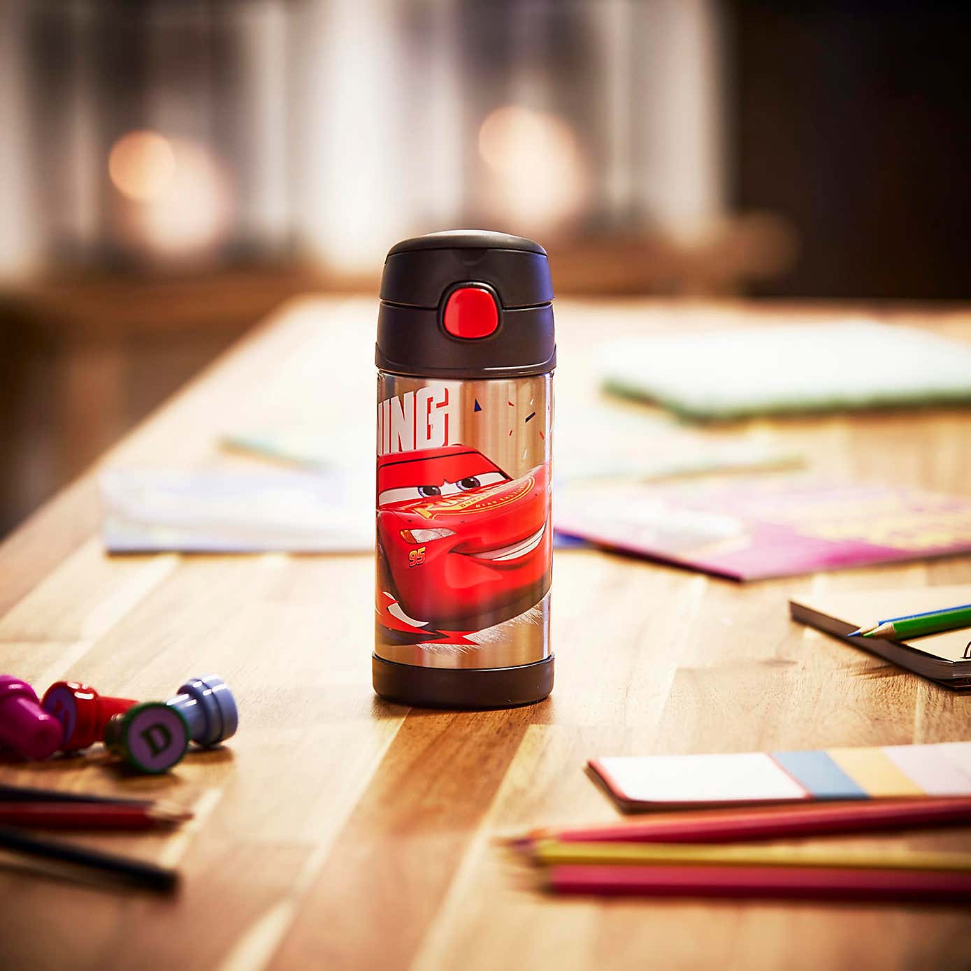 Thermos Funtainer Disney Pixar Cars Water Bottle, 355ml