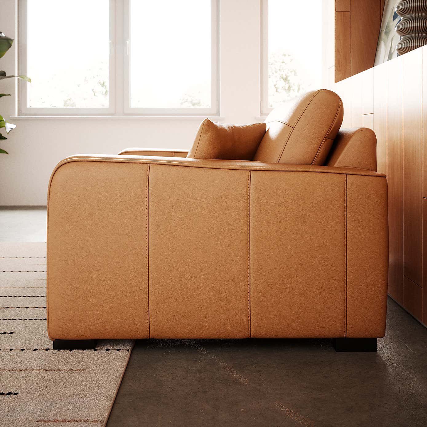 Carson Vintage Leather Snuggle Chair