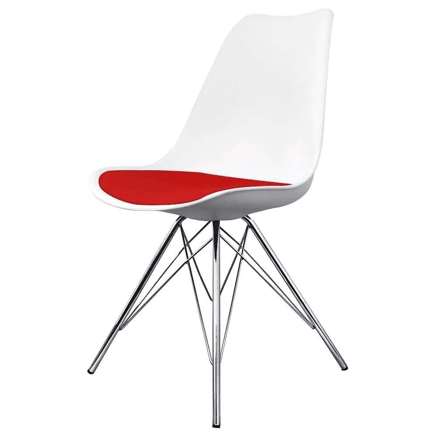Fusion Living Soho White Plastic Dining Chair