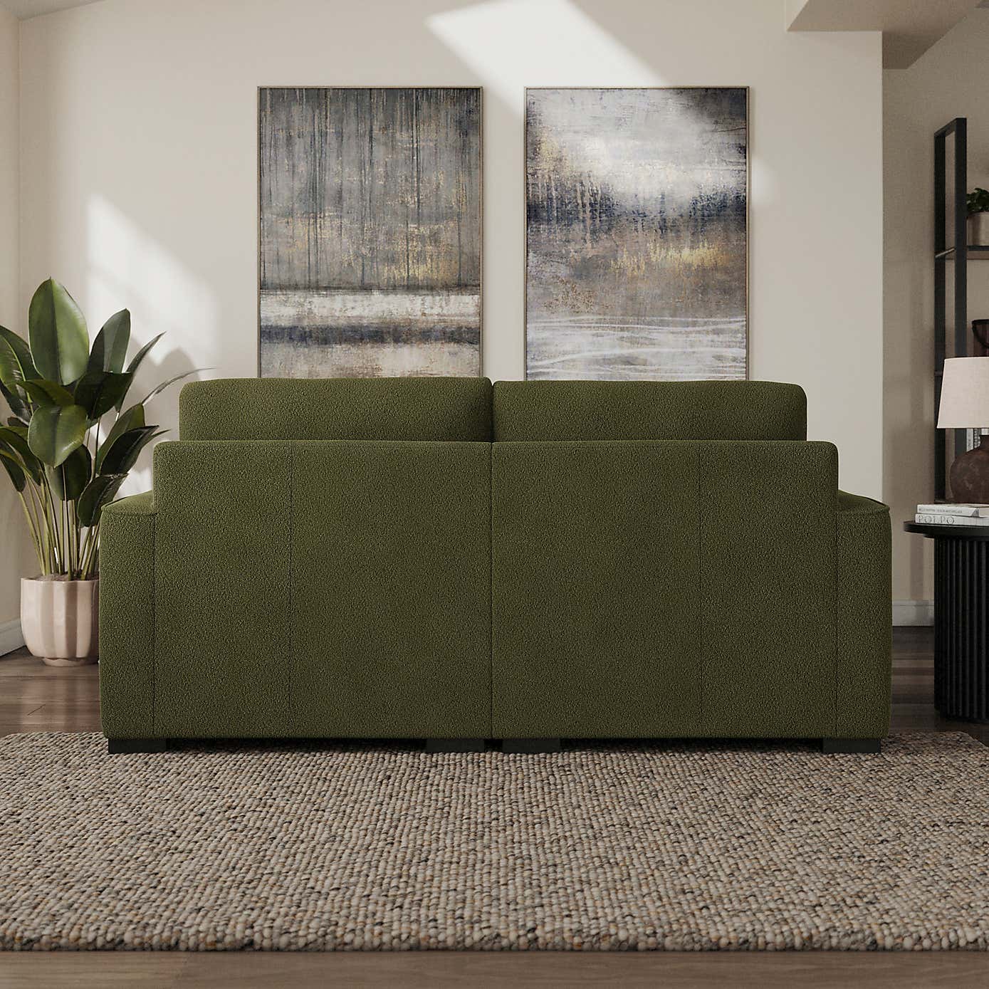 Carson Tonal Boucle Compact Corner Chaise Sofa