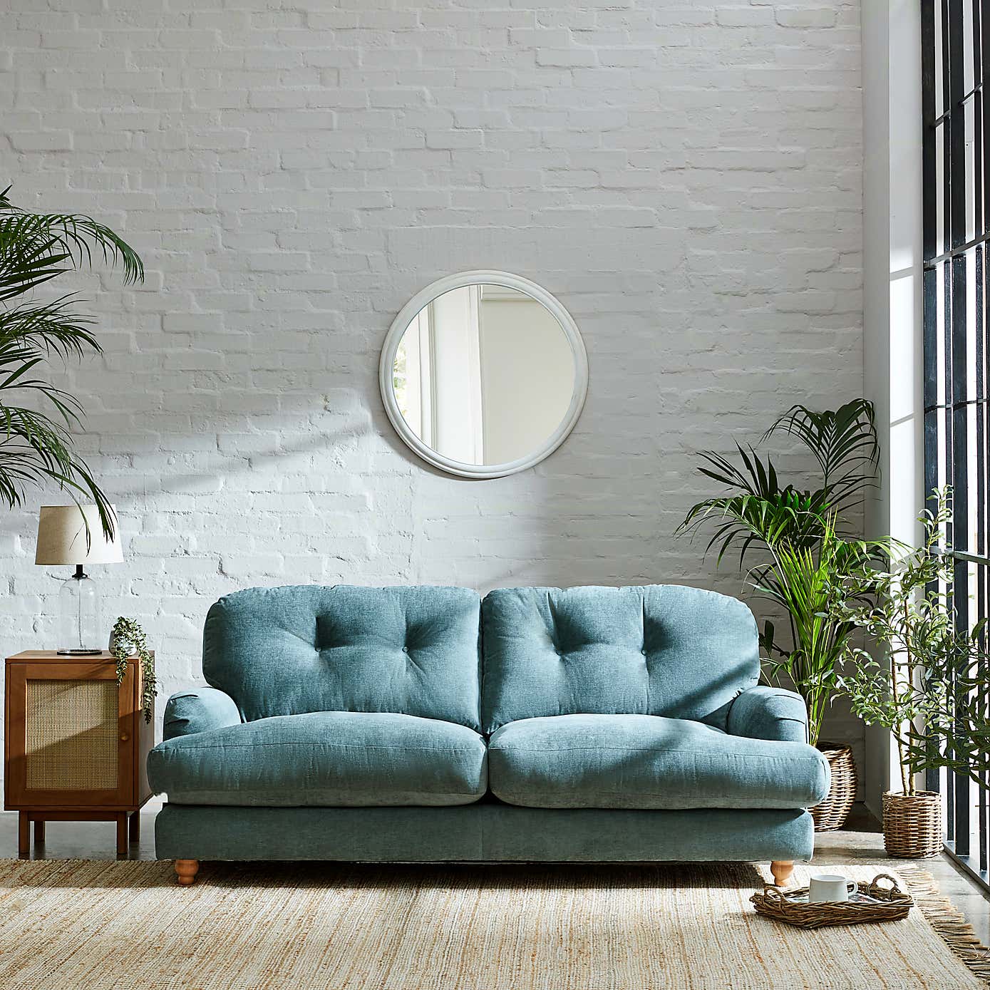 Martha Vintage Chenille 3 Seater Sofa