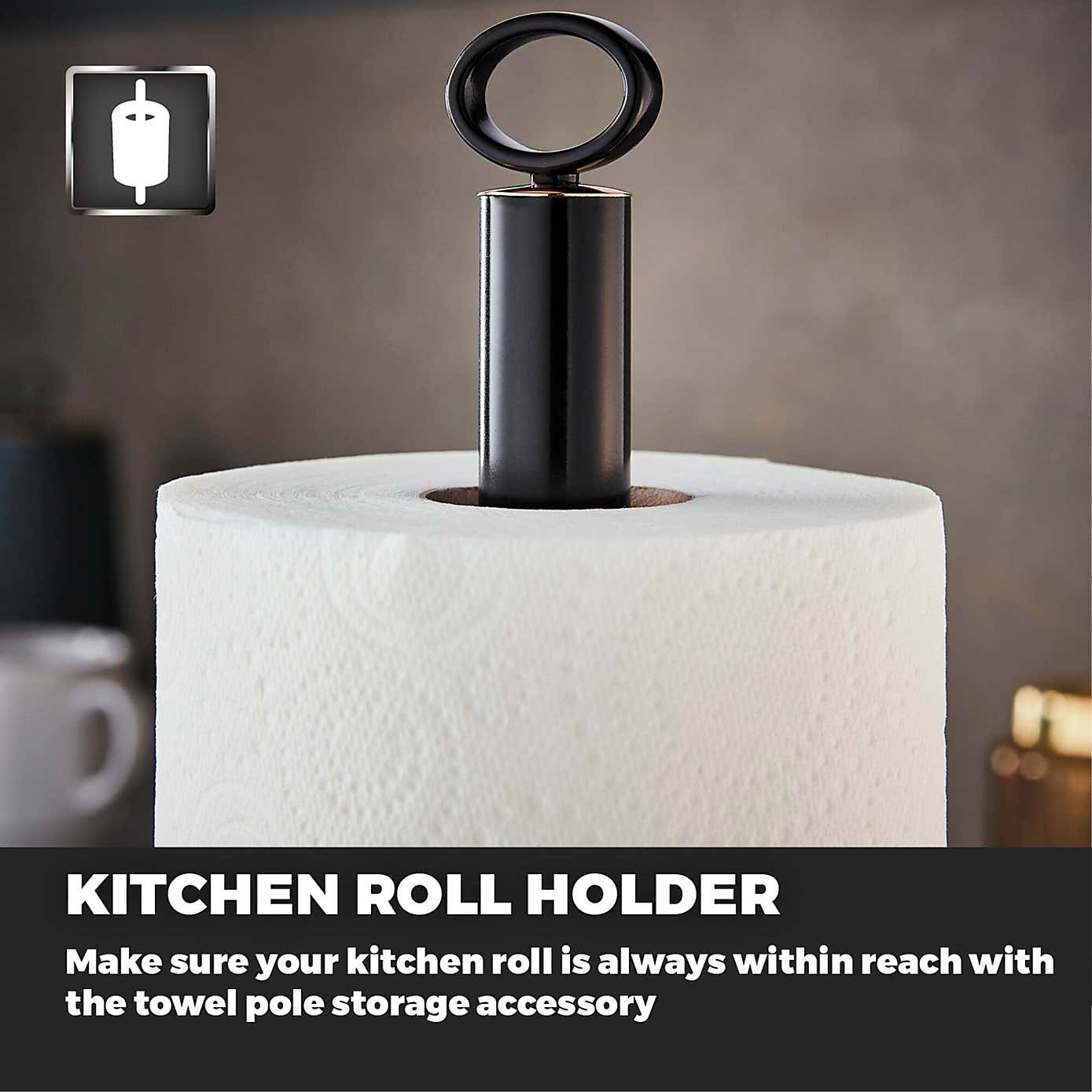 Tower Empire 6 Cup Mug Tree & Kitchen Roll Holder Set