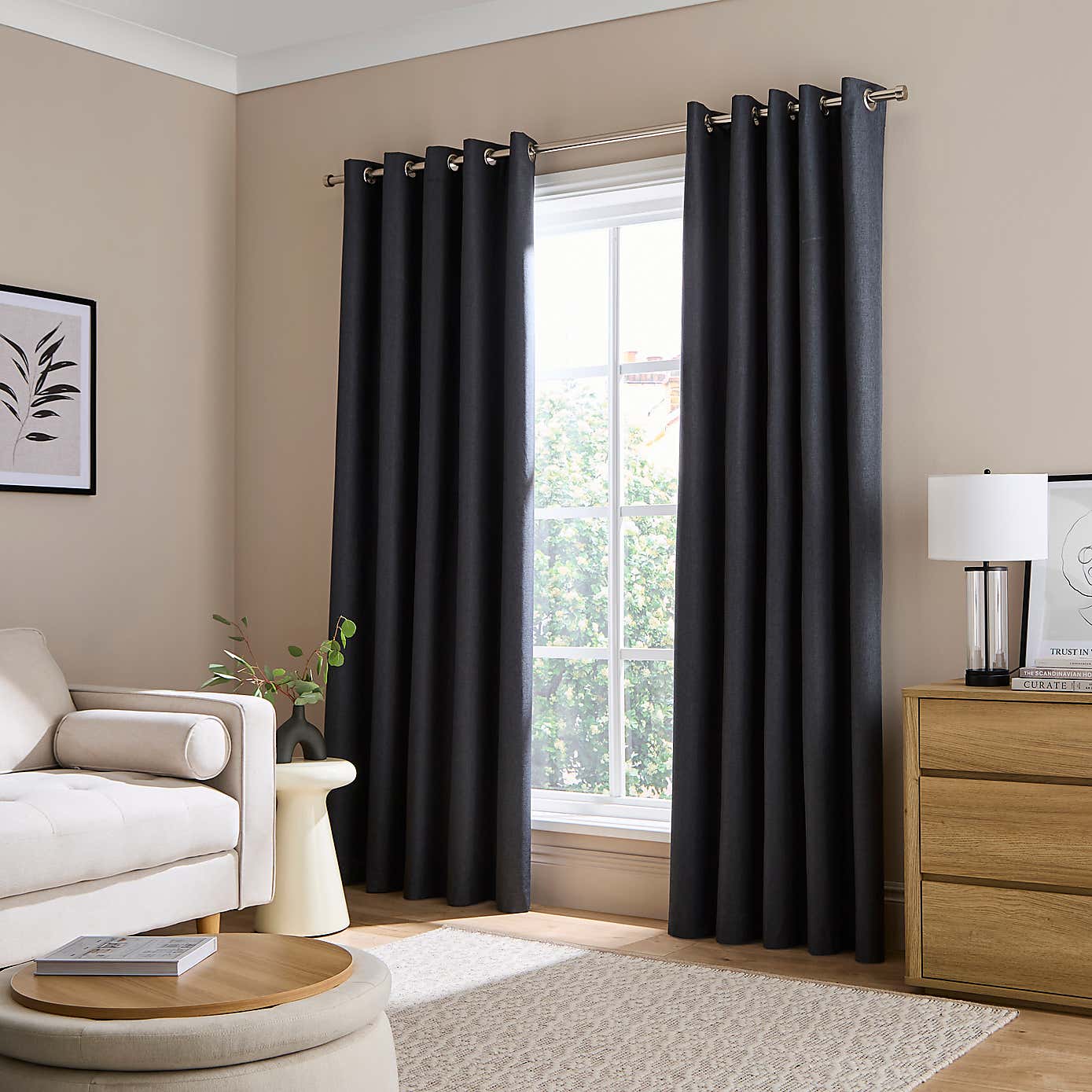 Berlin Blackout Eyelet Curtains