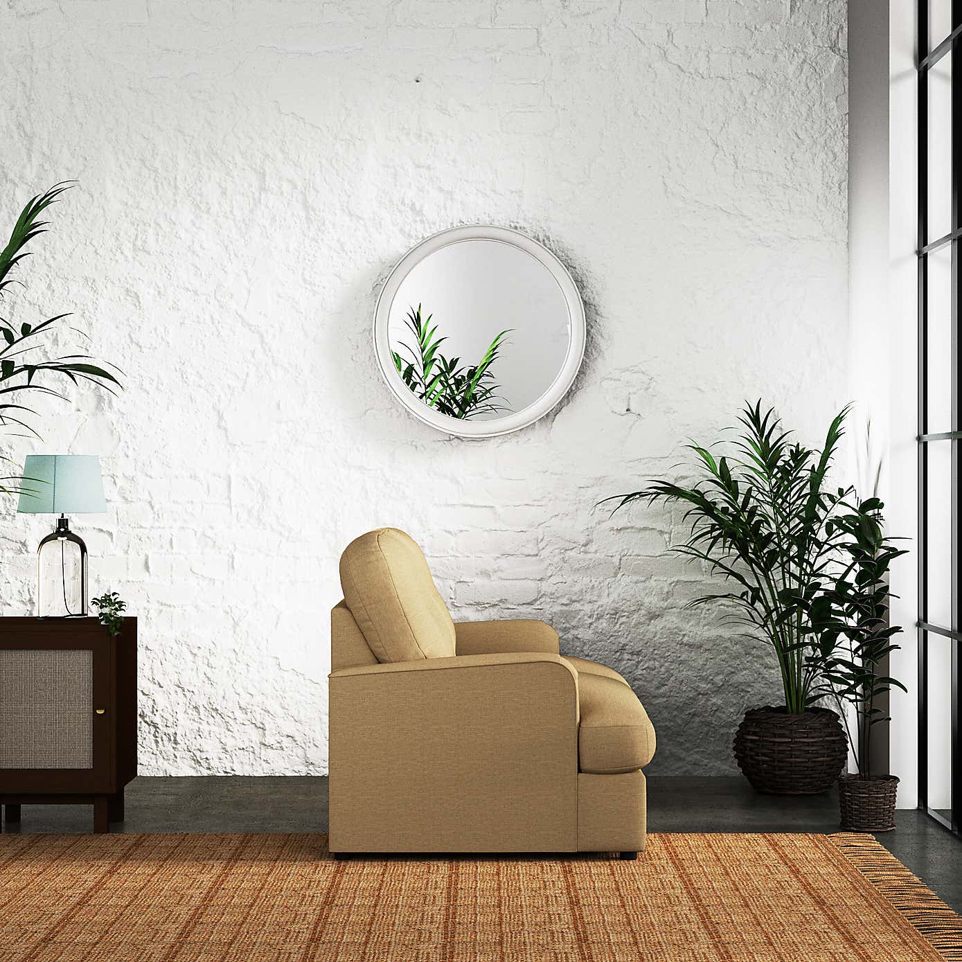 Martha Slub Faux Linen 2 Seater Double Sofa Bed