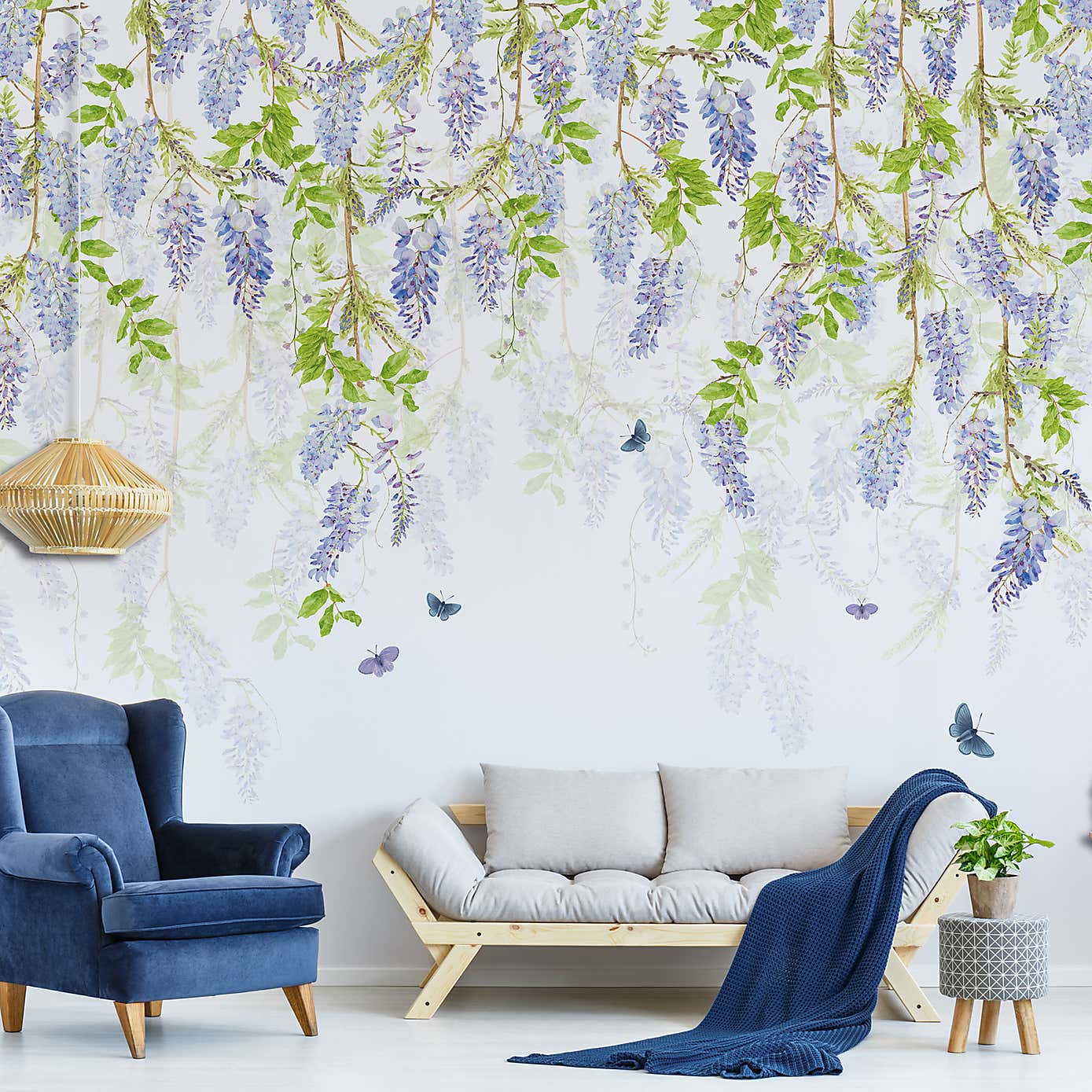 Whispering Wisteria Lavender Mural