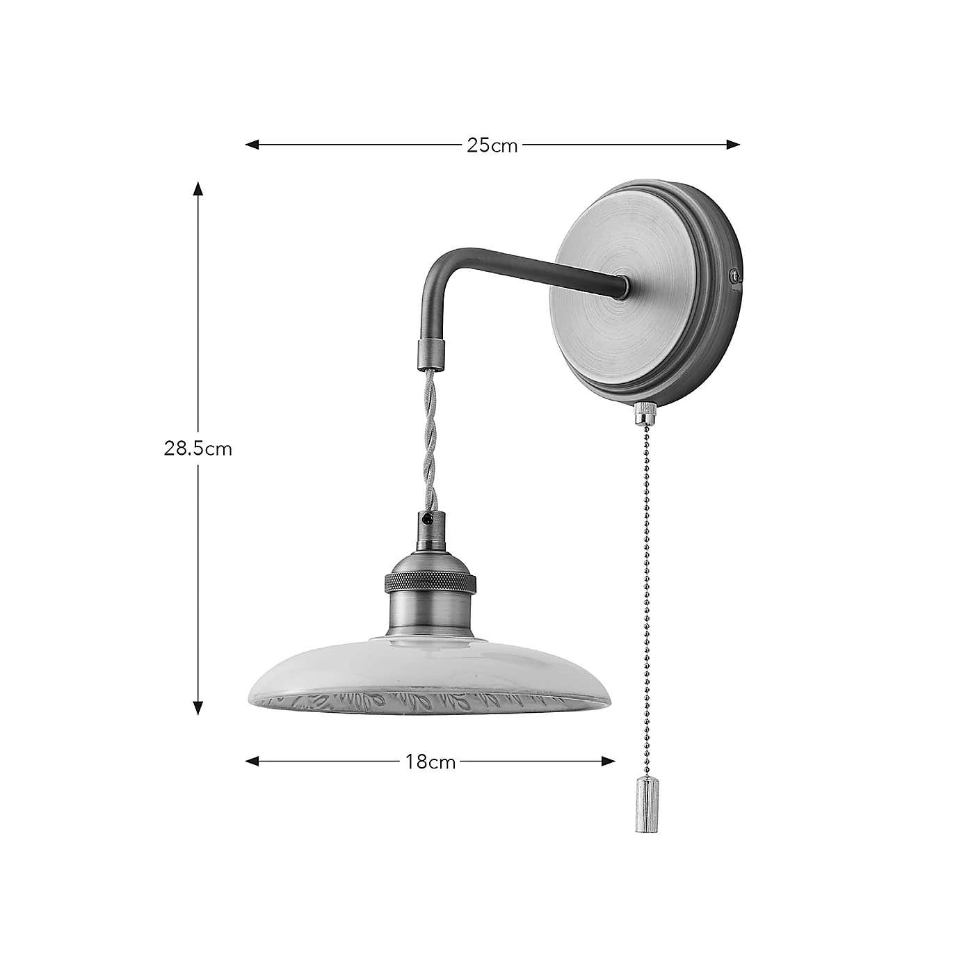 Churchgate Fawsley Fern Industrial Wall Light