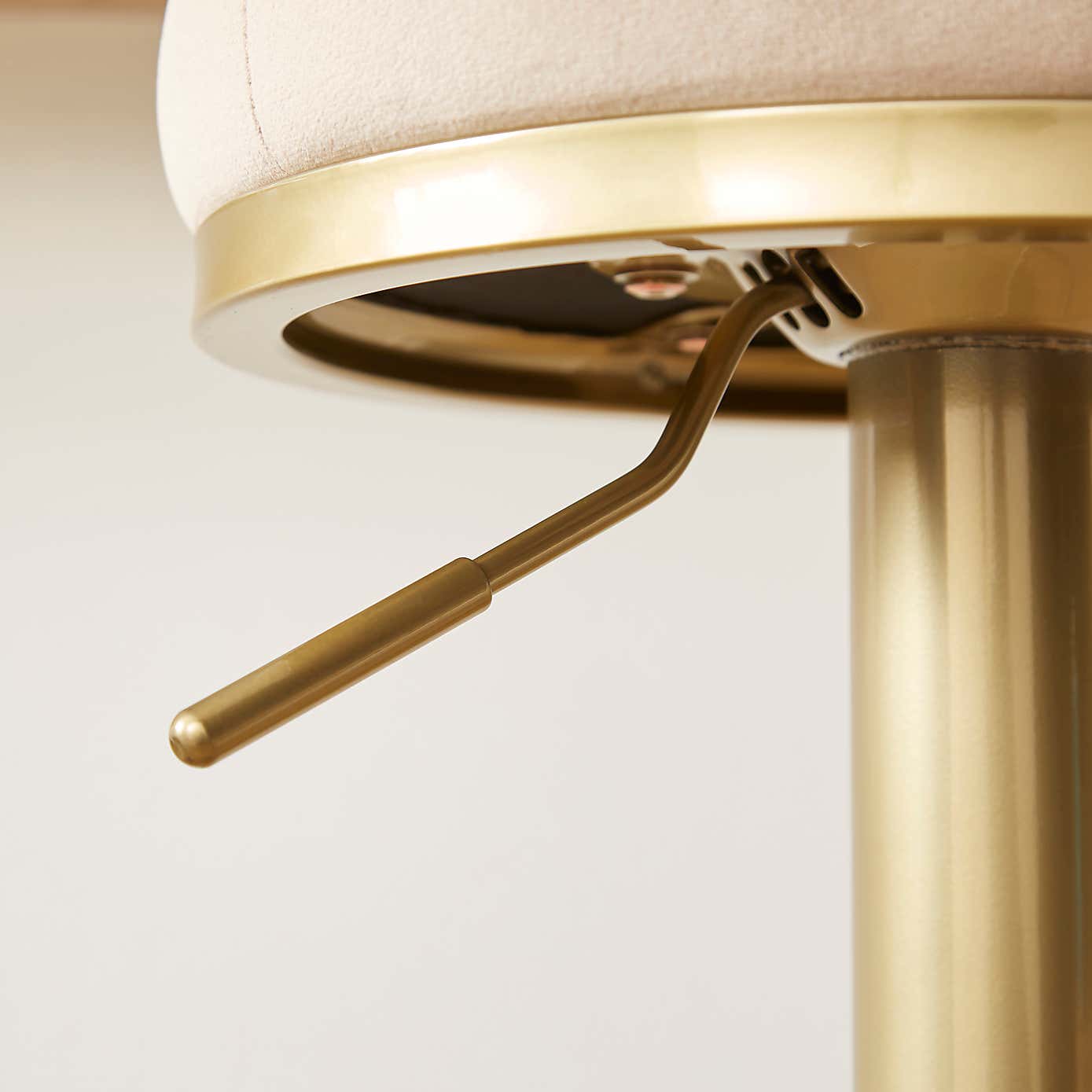 Jesper Adjustable Height Bar Stool, Velvet