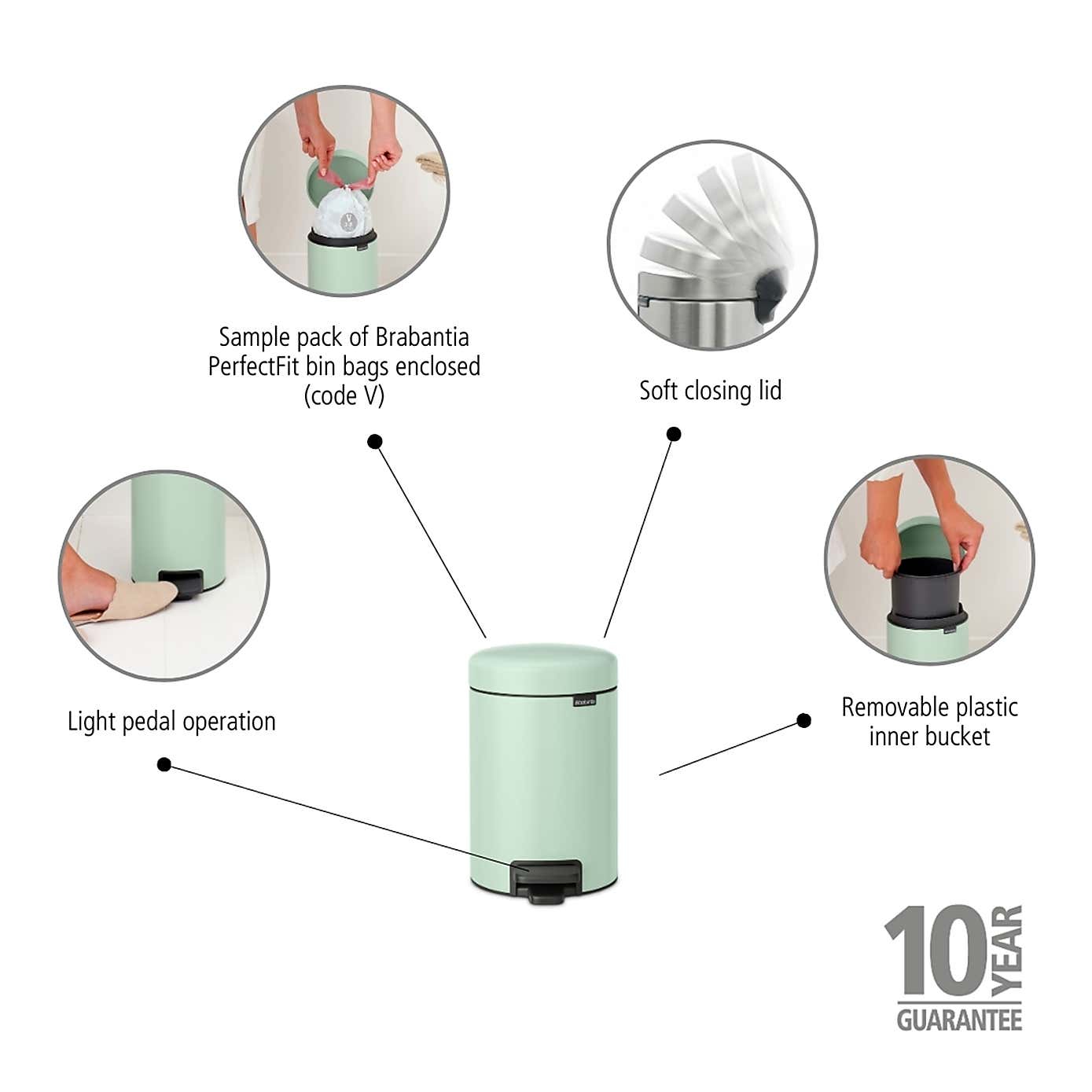Brabantia NewIcon 3L Pedal Bin