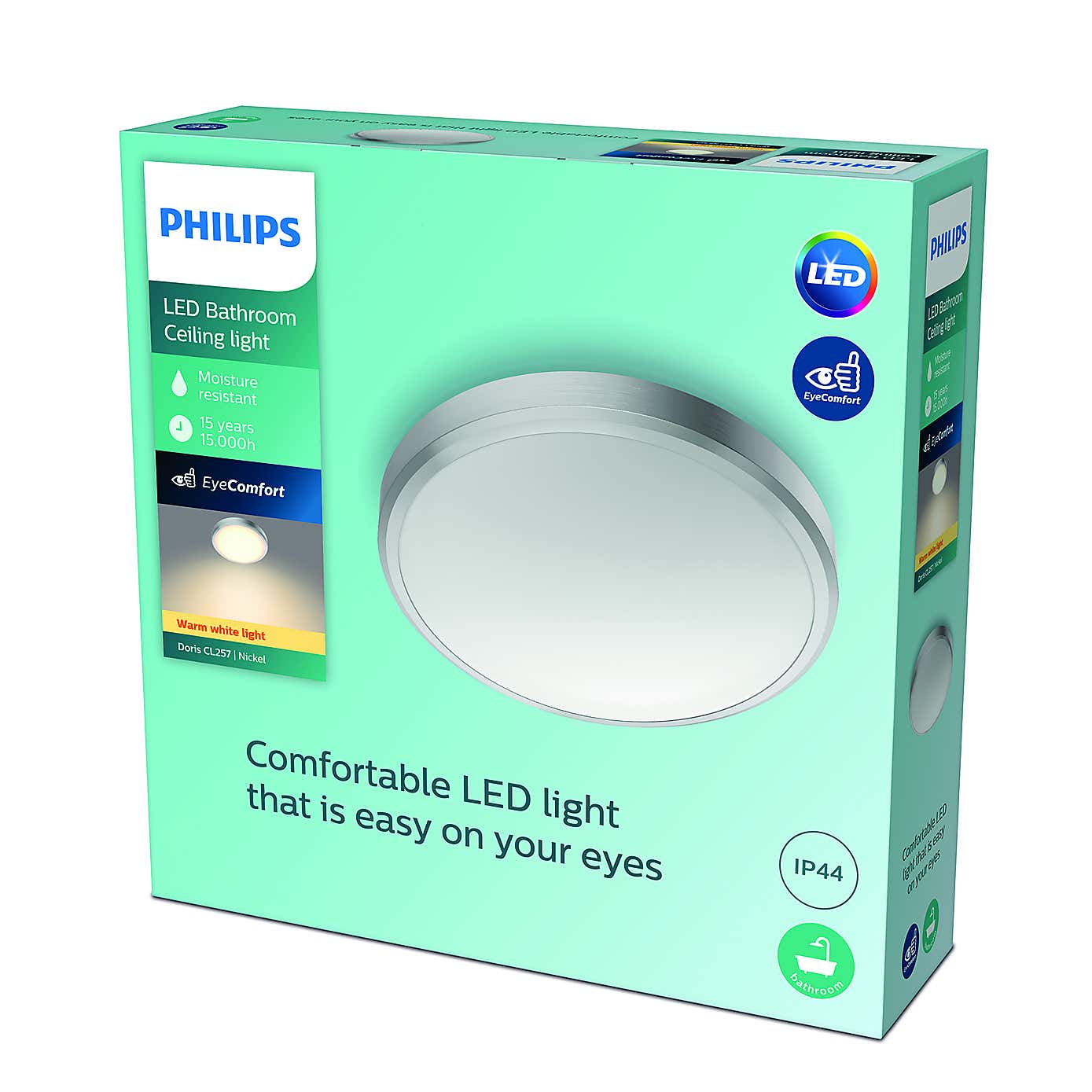 Philips Doris Integrated LED Ceiling Light, Warm White