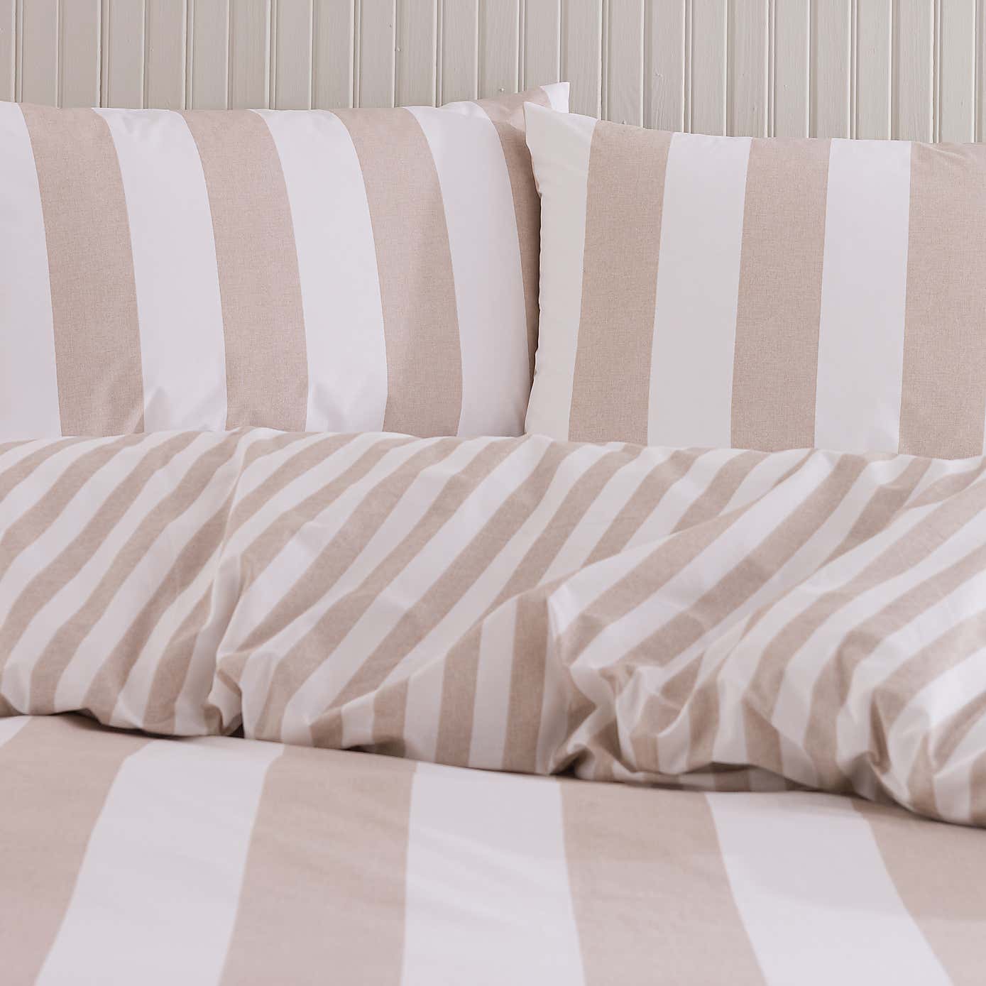 Kent Broad Stripe Cotton Duvet Cover & Pillowcase Set