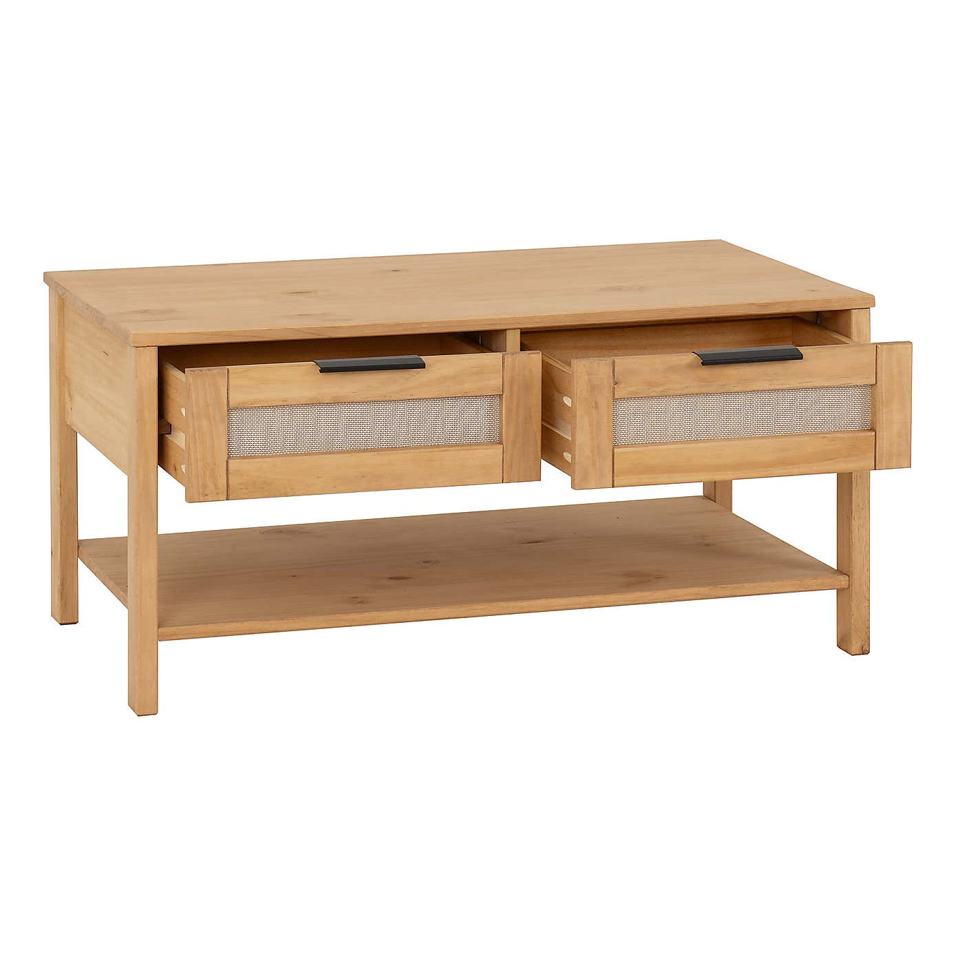 Corona Rattan 2 Drawer Coffee Table 