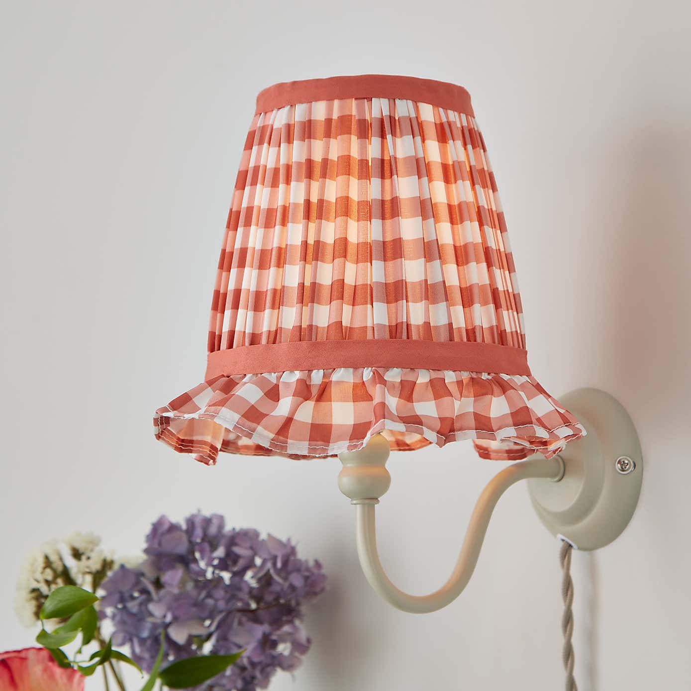 Carys Frilled Gingham Lamp Shade