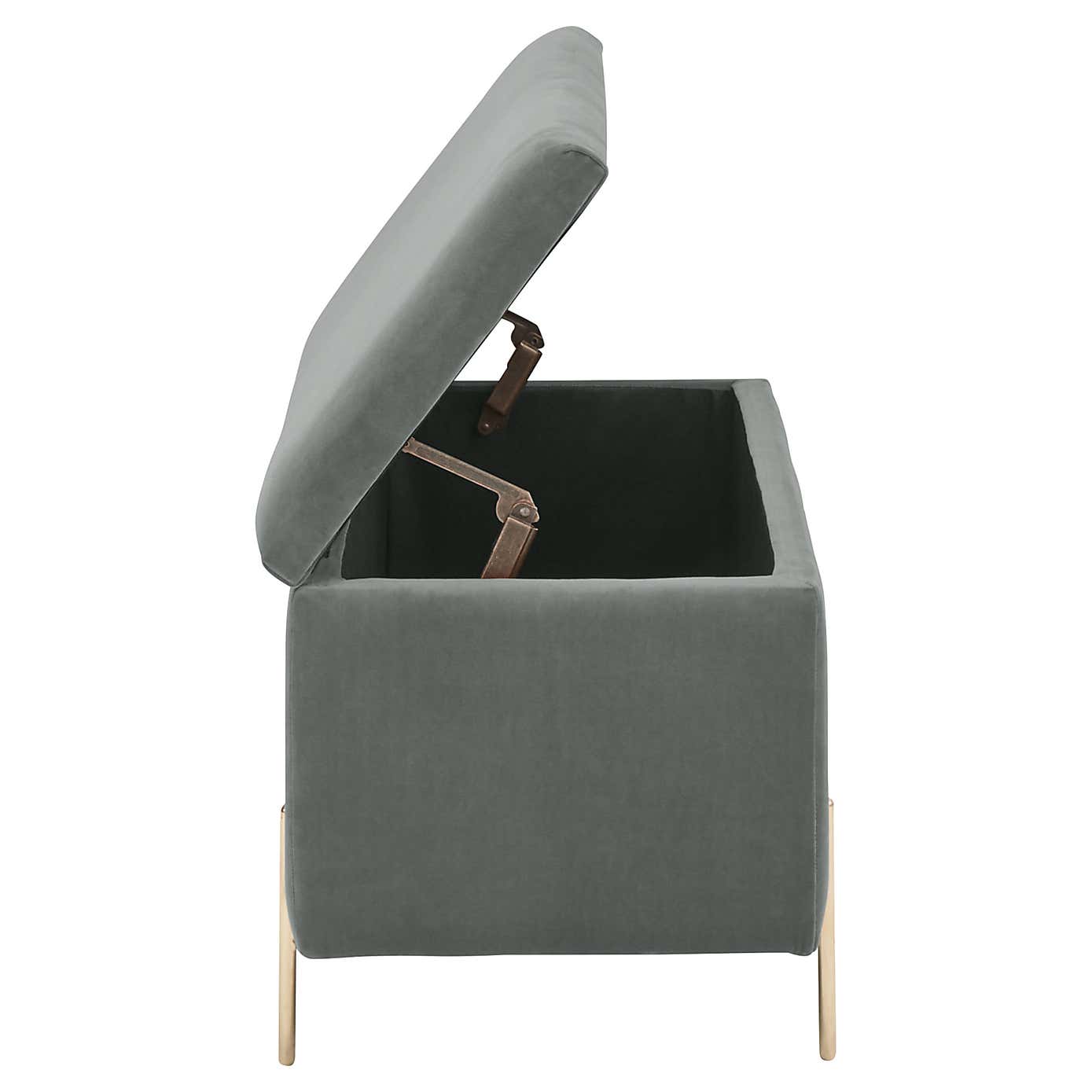 Mystica Velour Ottoman Storage Bench