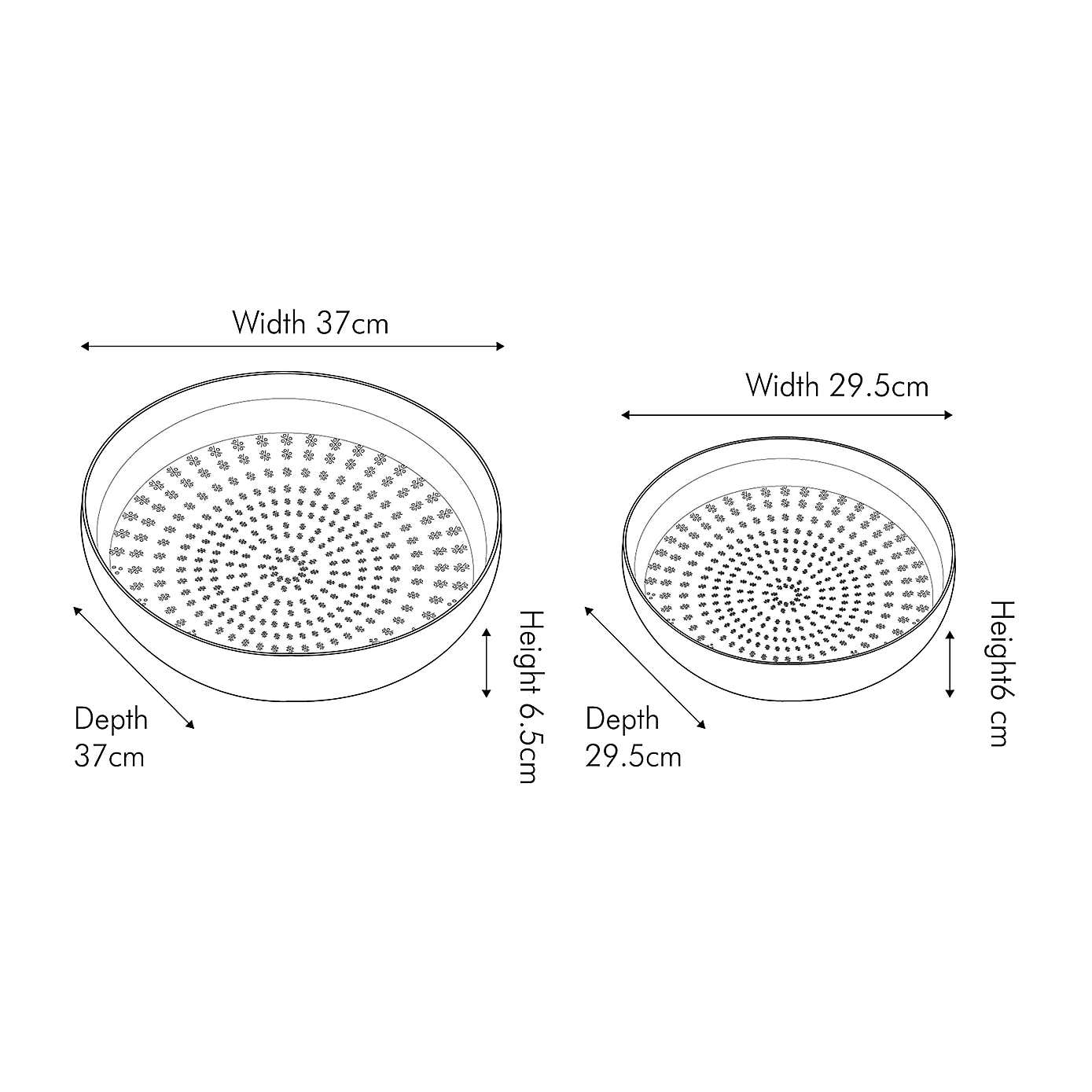 Set of 2 Silver Hammered Metal Bowls