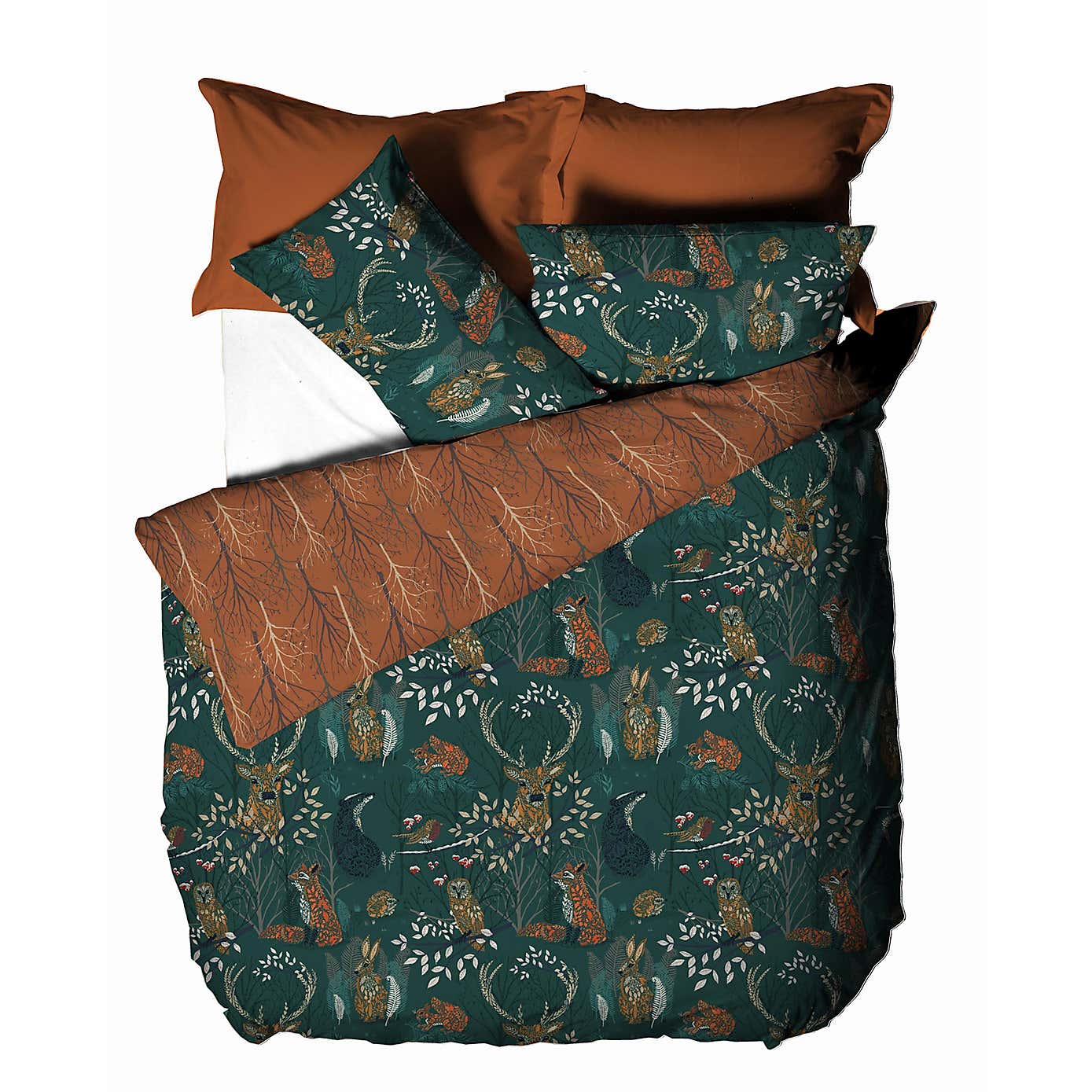 furn. Riva Forest Fauna Duvet Cover & Pillowcase Set