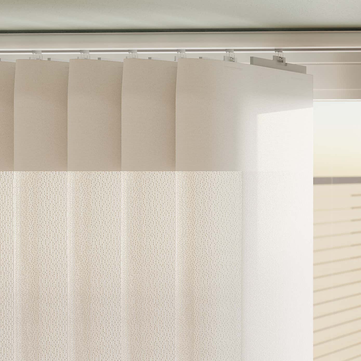 Mirage Cordless White Vertical Blind
