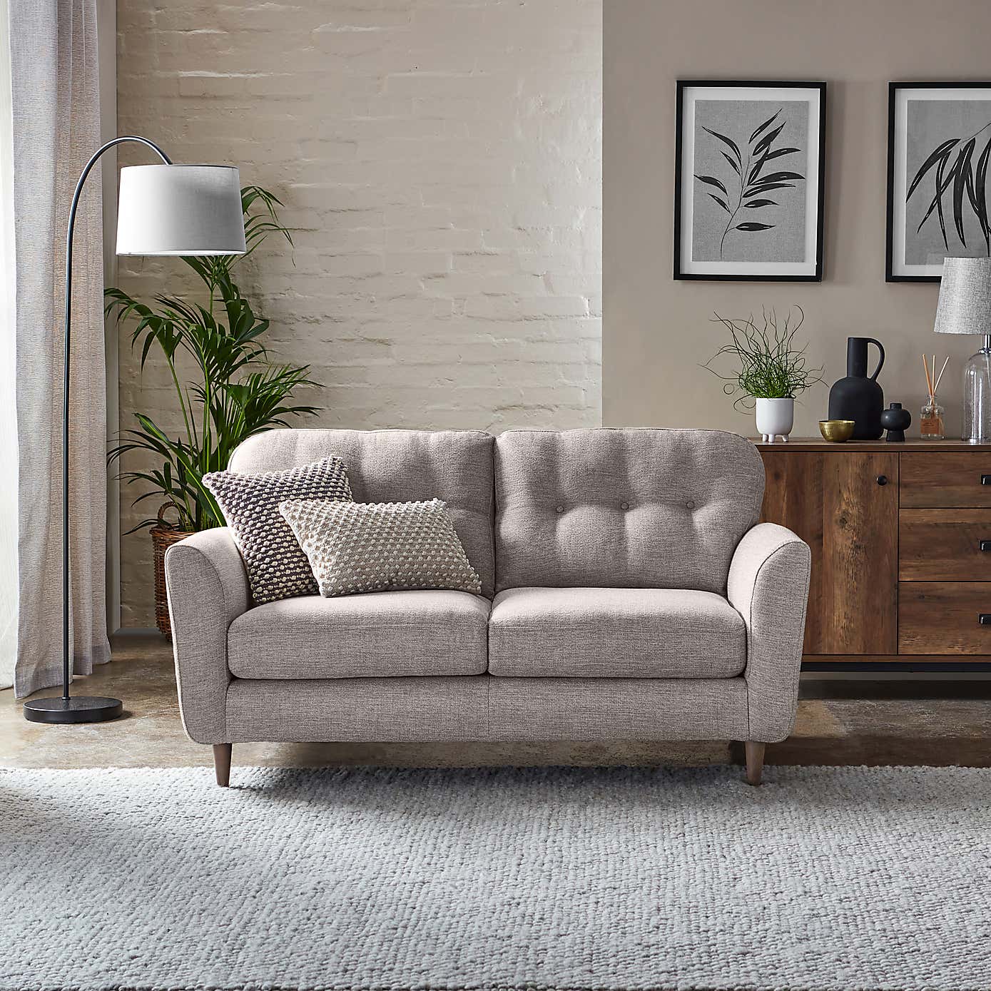 Sven Tonal Weave 2 Seater Sofa