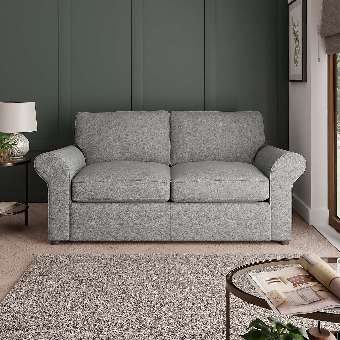 Rosa Soft Chenille 2 Seater Double Sofa Bed