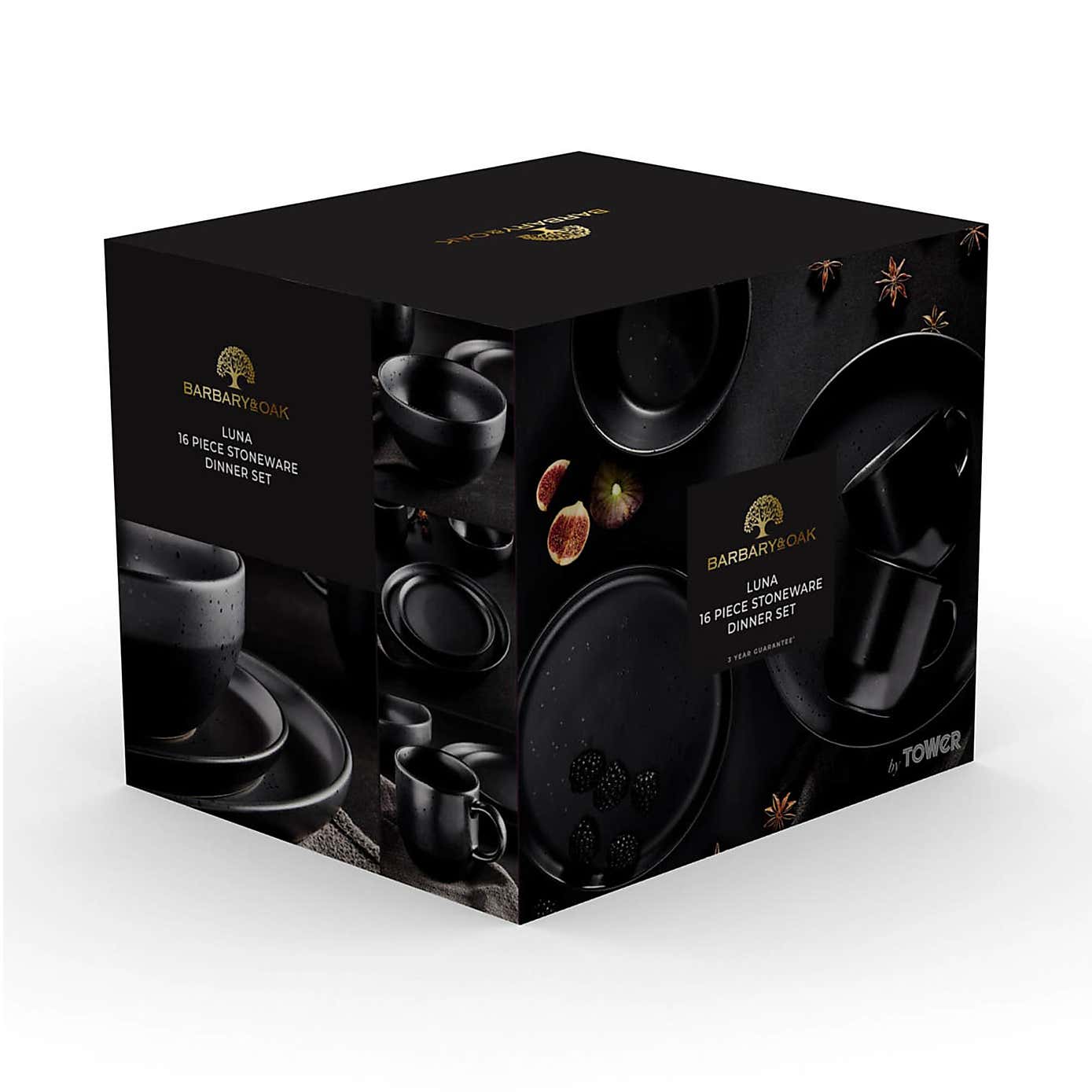 Barbary & Oak Luna Stoneware 16 Piece Dinner Set