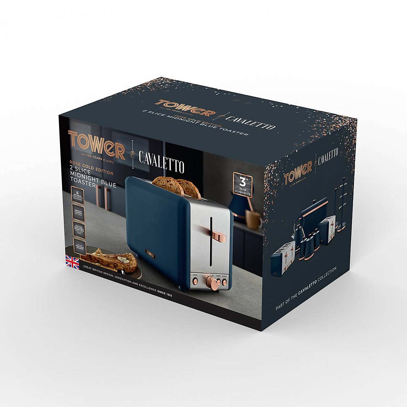 TOWER Cavaletto 2 Slice Toaster