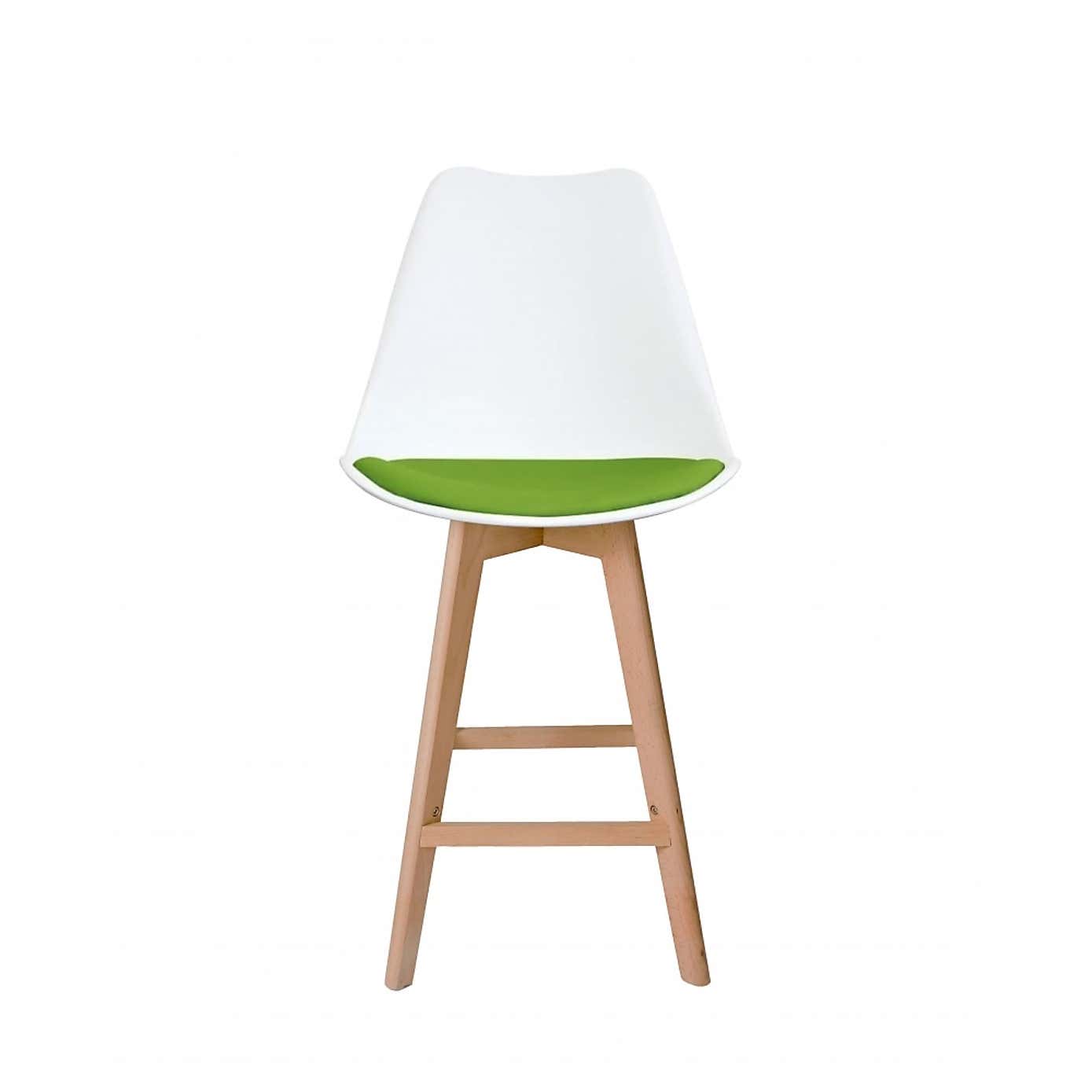 Fusion Living Soho White Plastic Bar Stool