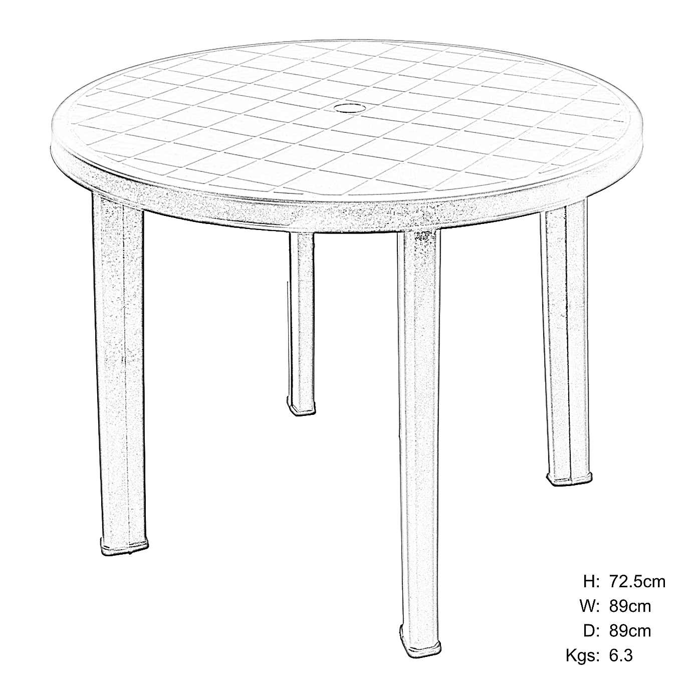 Trabella Athena Round Patio Table with 4 Bonnie Chairs