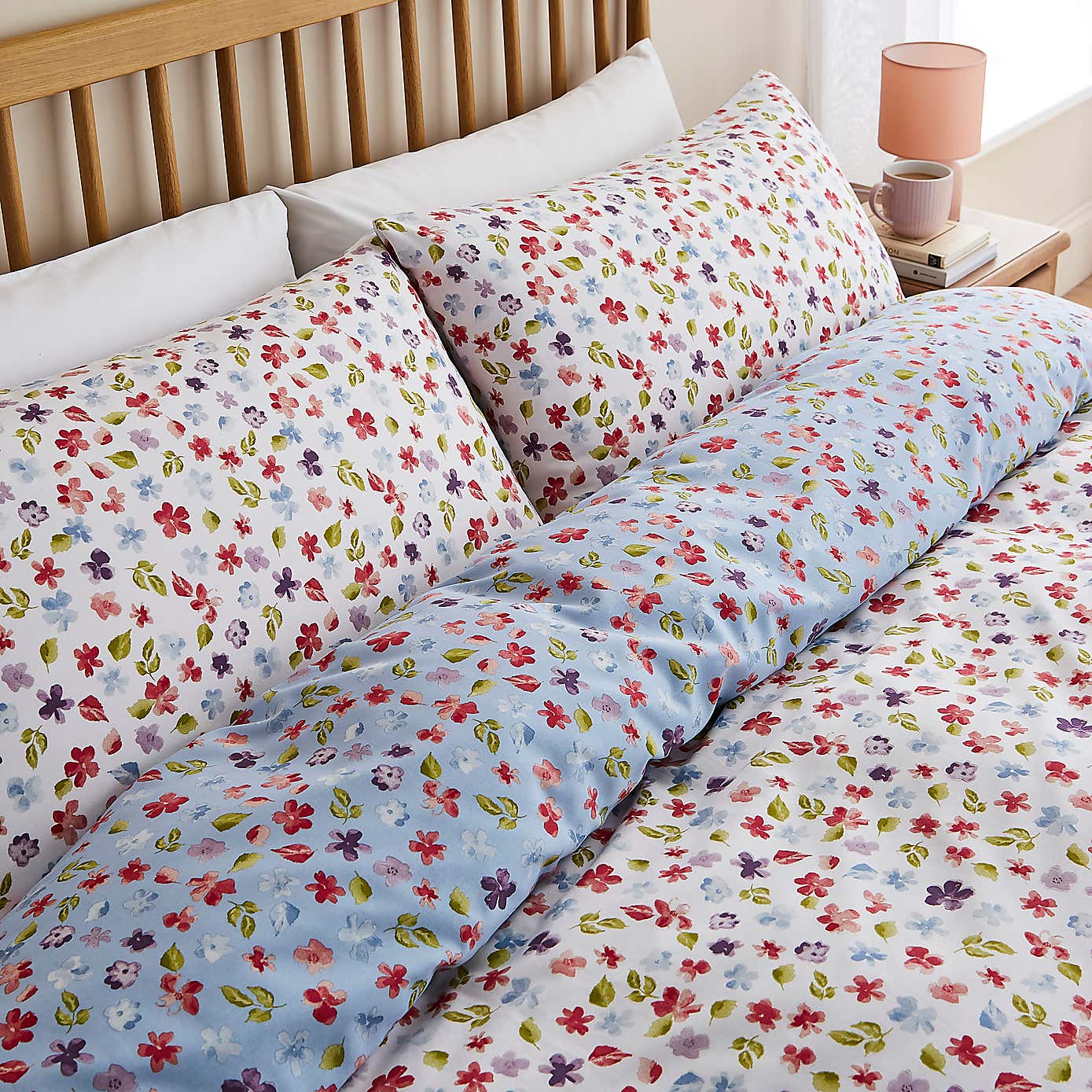 Hazel Floral Polycotton Duvet Cover & Pillowcase Set
