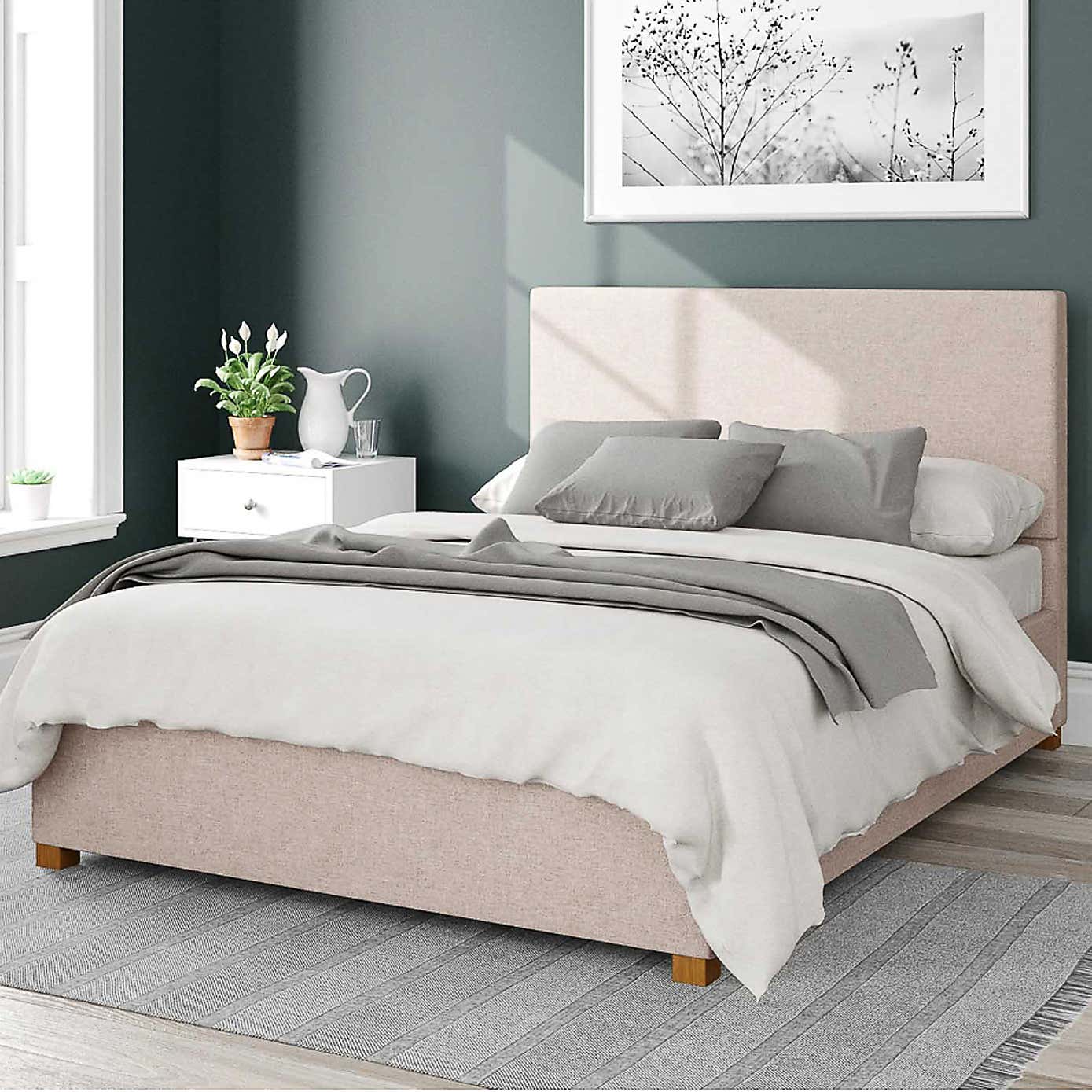 Garland Saxon Twill Ottoman Bed