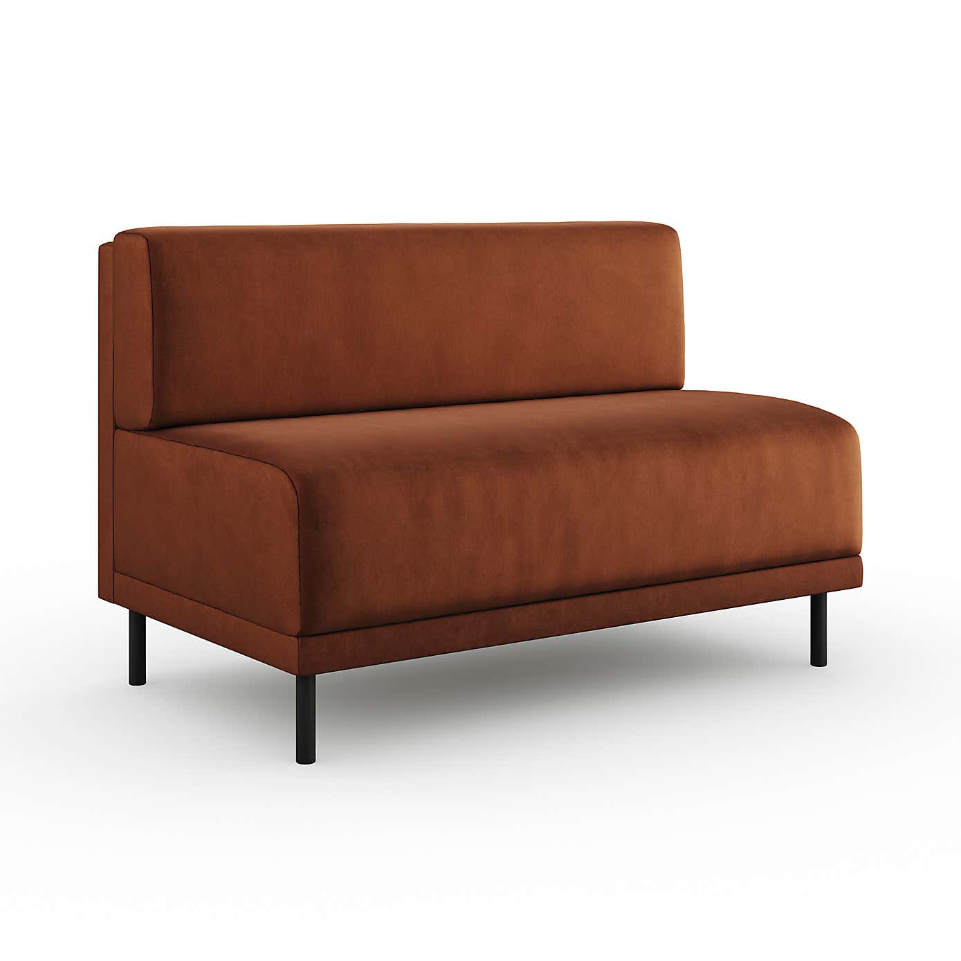 Mae Long Dining Bench, Matte Plush Velvet