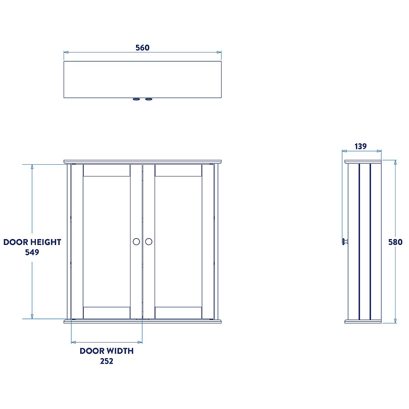 FlexiFix Ashby Wooden Double Door Cabinet, Grey