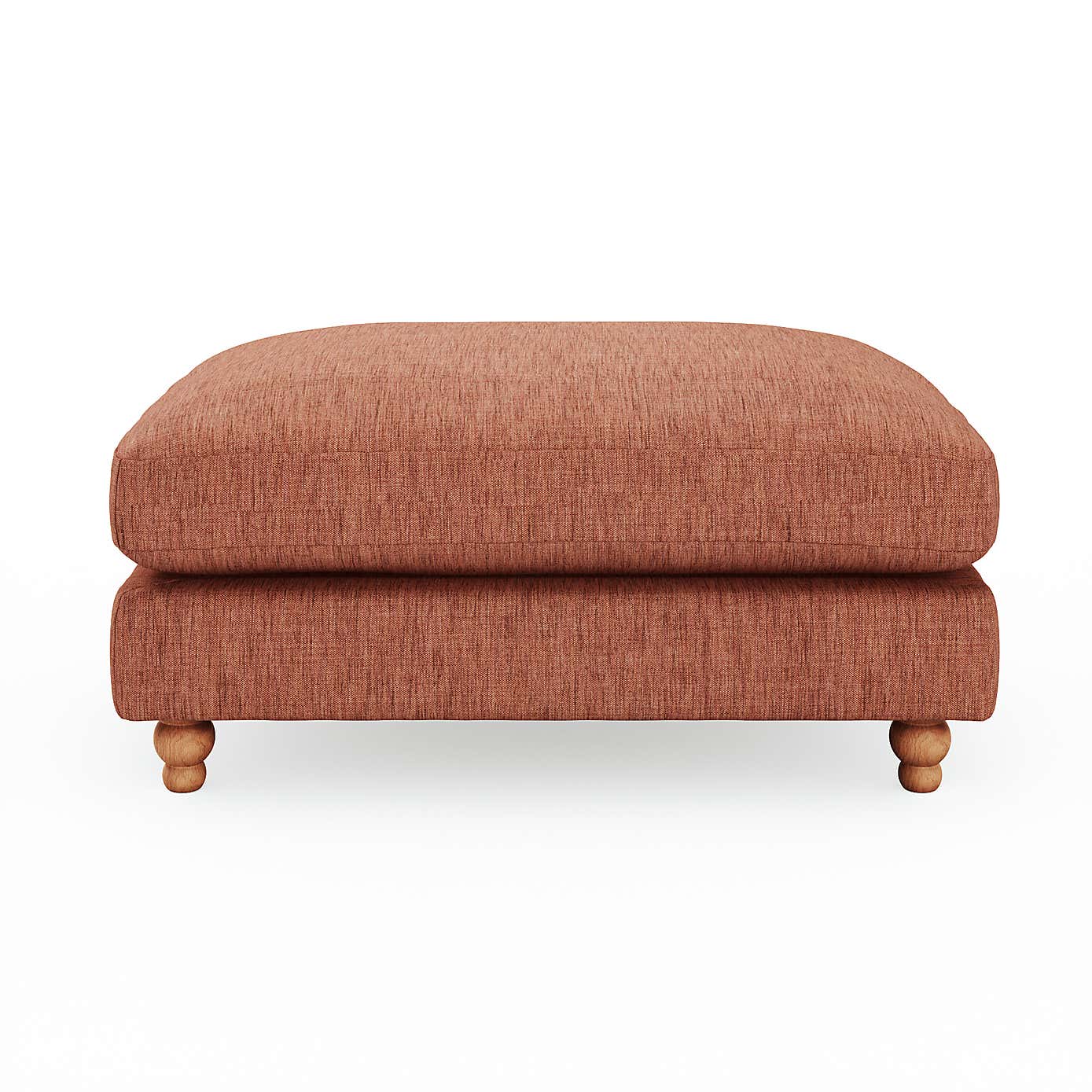 Martha Slub Faux Linen Footstool