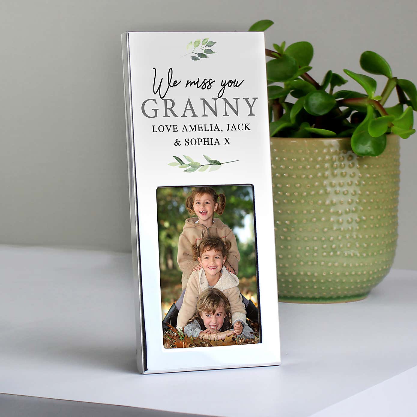 Personalised Small Botanical Portrait Photo Frame