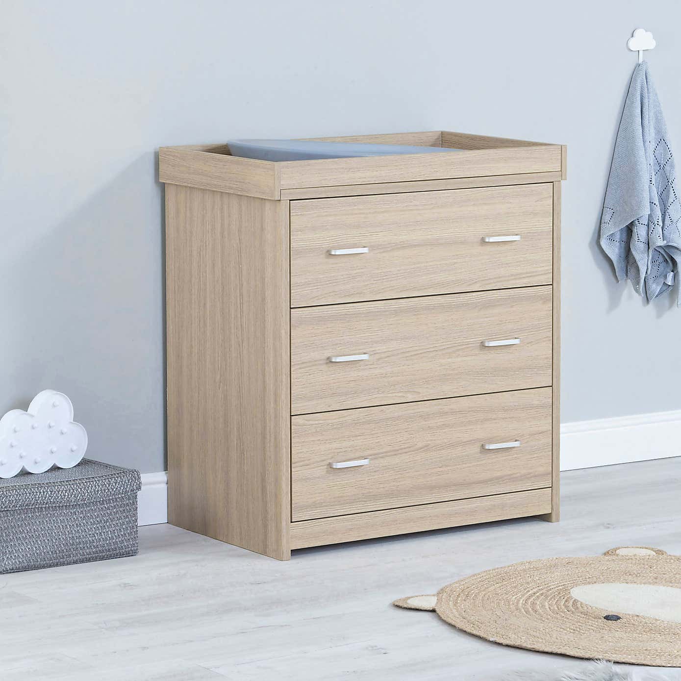 Babymore Luno Veni 3 Drawer Chest & Changing Unit