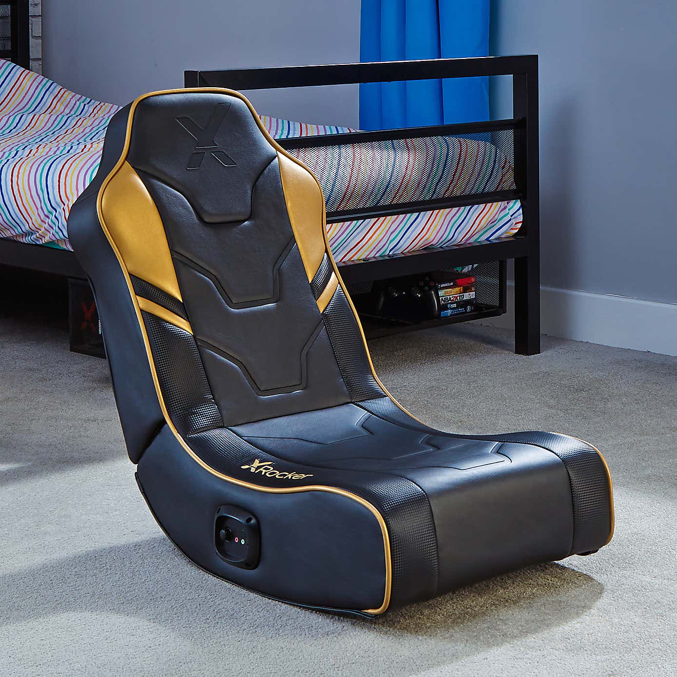 X Rocker Shadow 2.0 Stereo Audio Floor Rocker Gaming Chair
